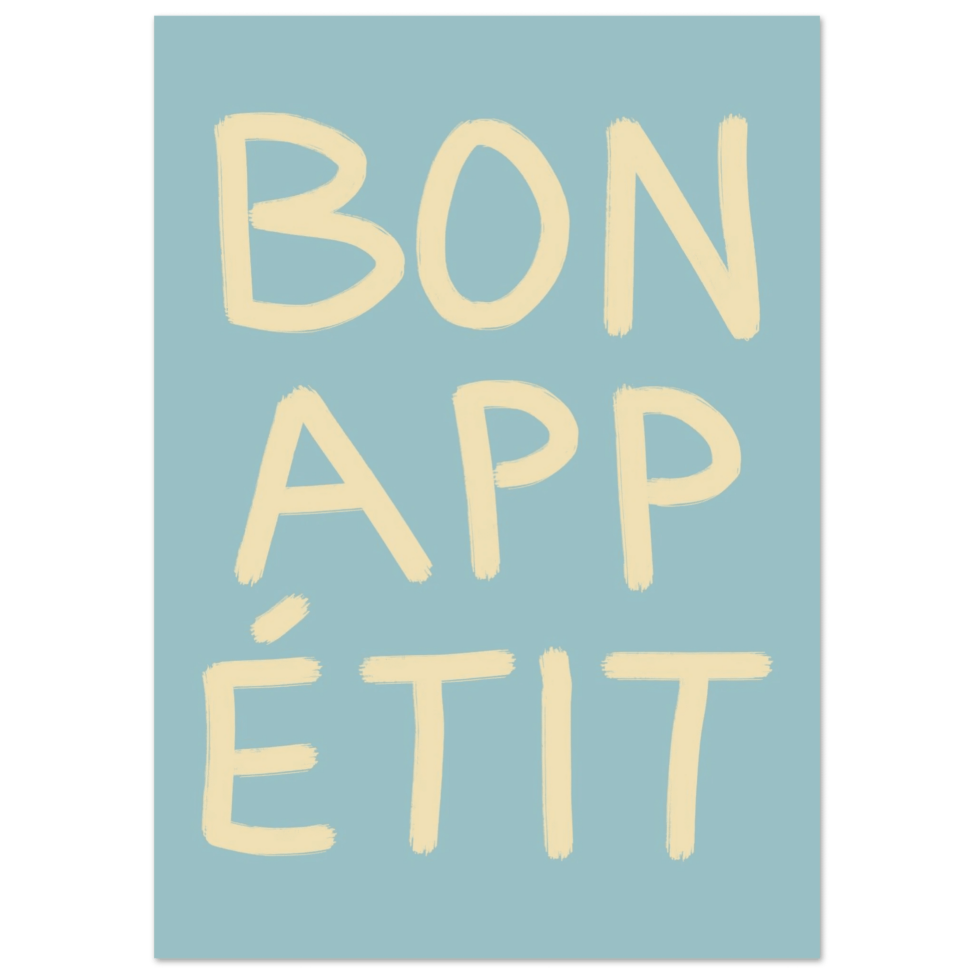 Bon Appétit Kitchen Poster | French Typography Wall Art | Retro Dining Room Print Decor - Evergreen Posters