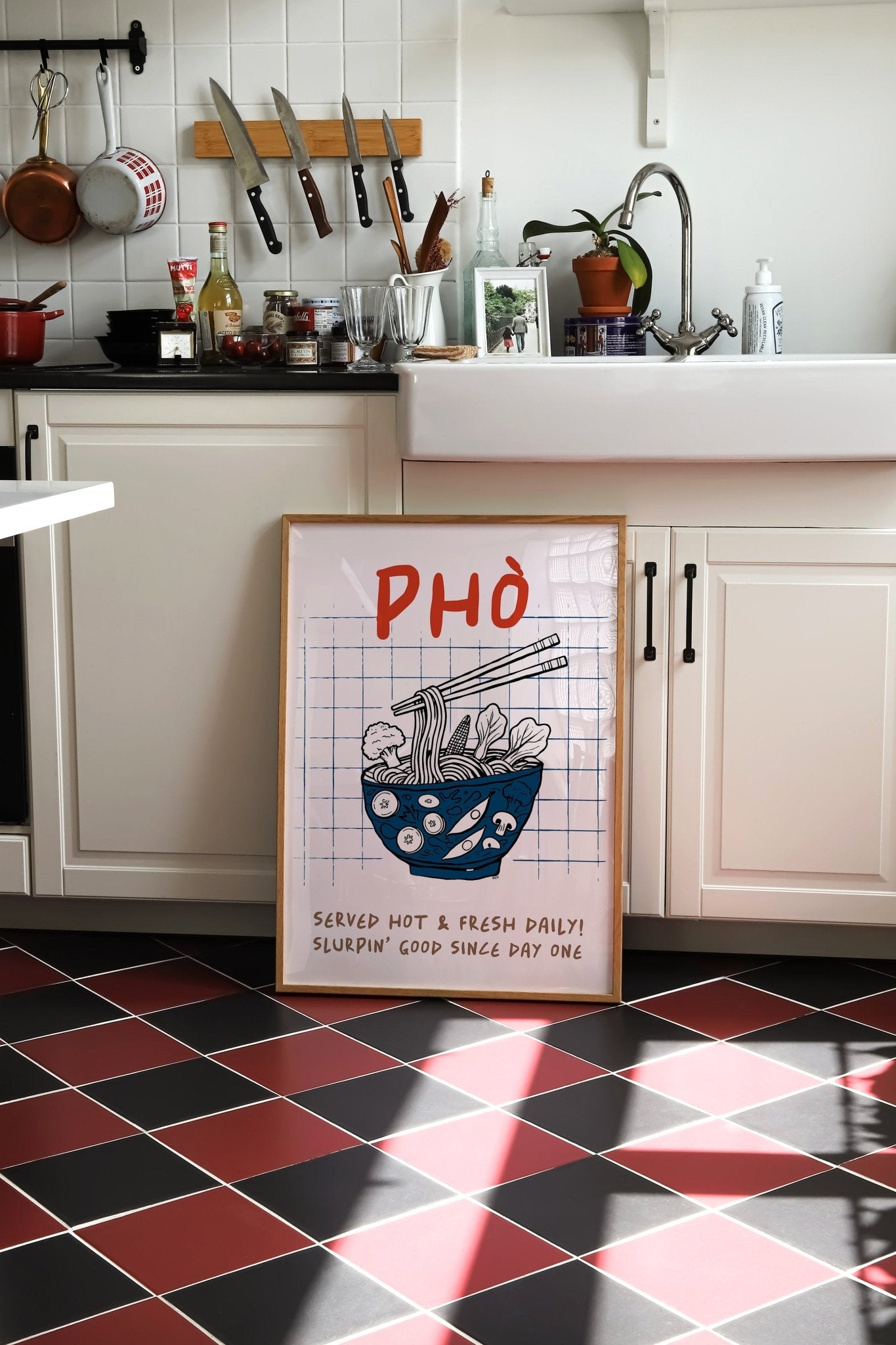 Pho Poster – Slurpin’ Good Vietnamese Kitchen Wall Art Print (Digital & Printed Options) - Evergreen Posters