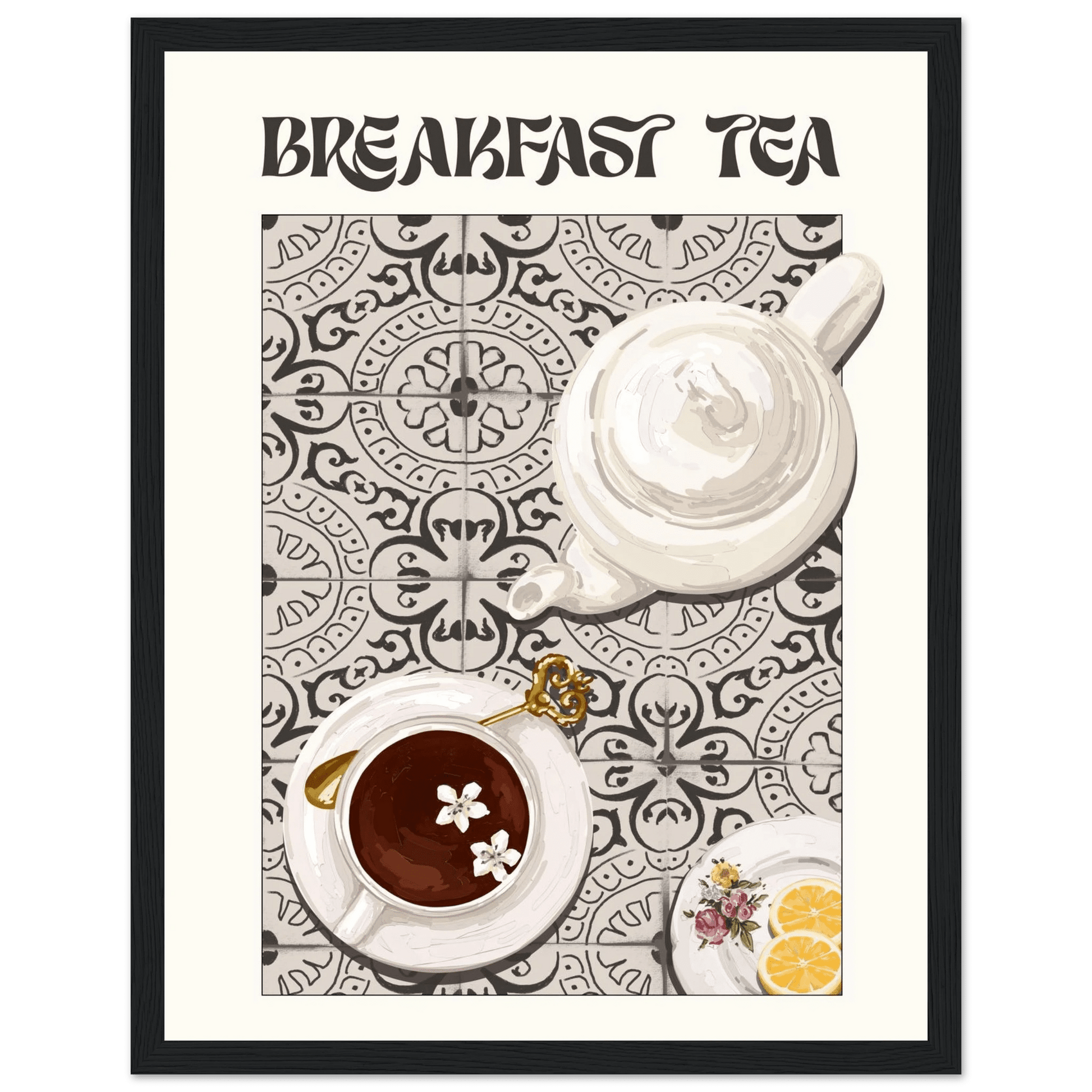 Breakfast Tea Poster – Cozy Kitchen Wall Art Print (Digital & Printed Options) - Evergreen Posters