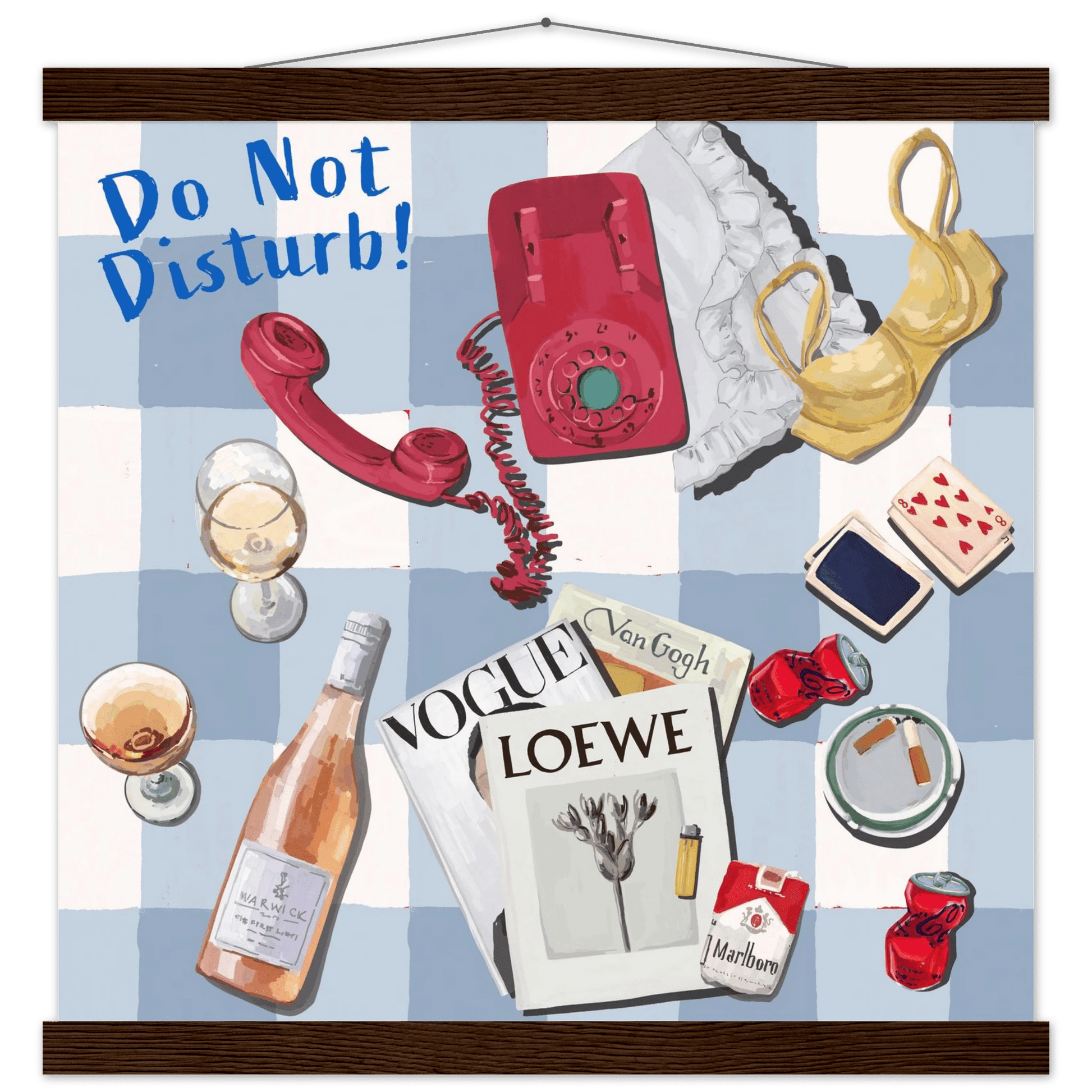 Do Not Disturb Poster | Dopamine Wall Art | Retro Bedroom Quote Print - Evergreen Posters - 32