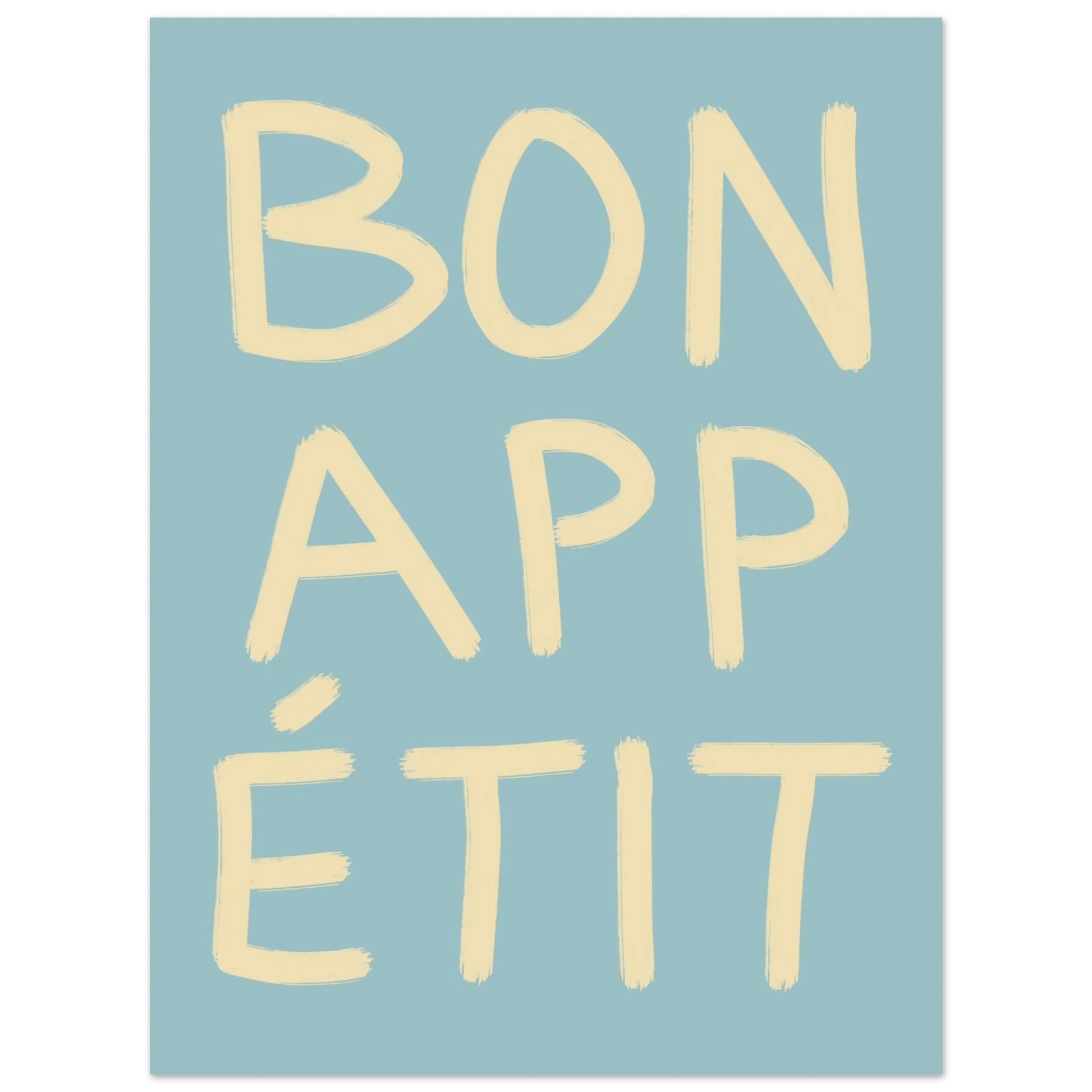 Bon Appétit Kitchen Poster | French Typography Wall Art | Retro Dining Room Print Decor - Evergreen Posters