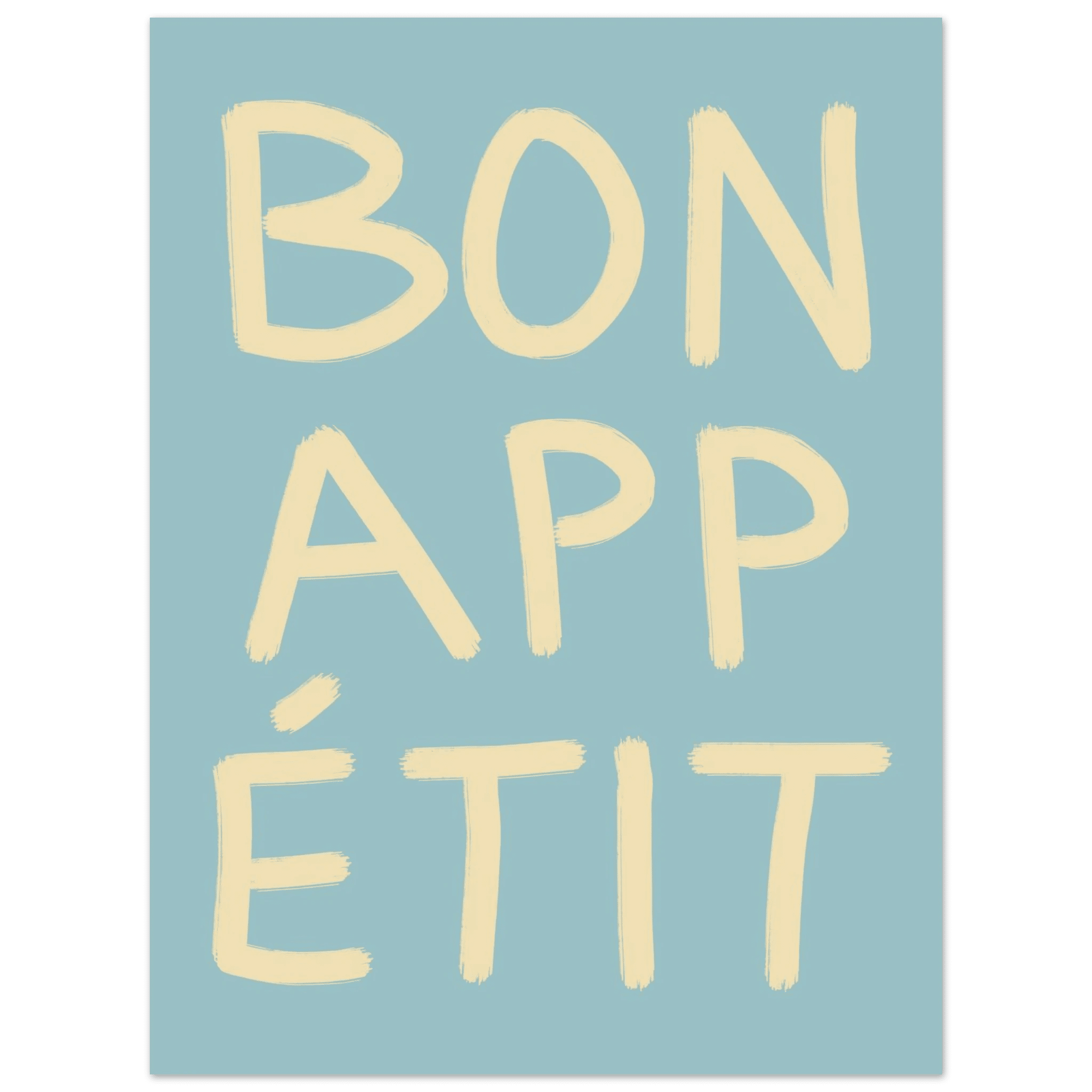 Bon Appétit Kitchen Poster | French Typography Wall Art | Retro Dining Room Print Decor - Evergreen Posters