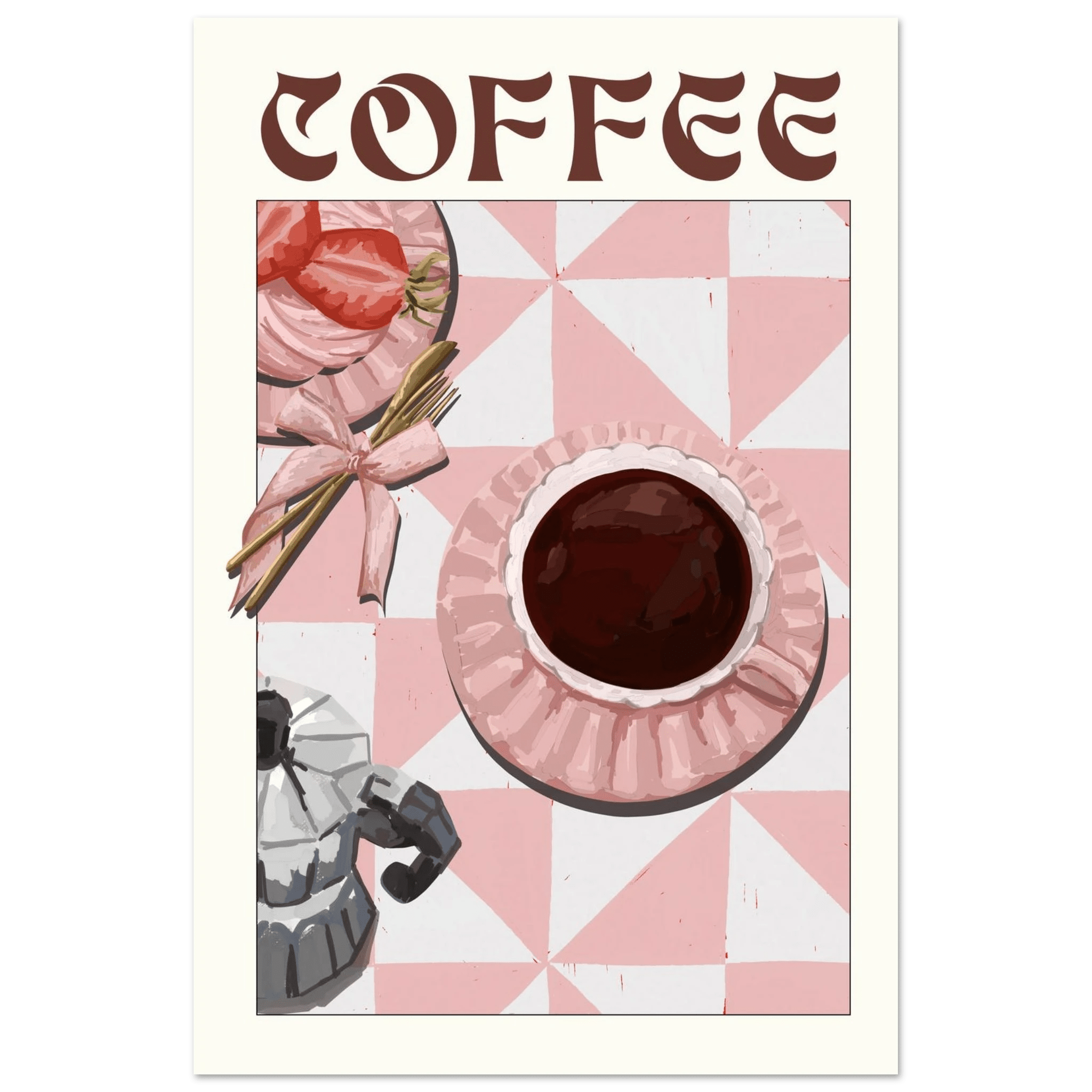 Coffee Poster – Cozy Breakfast Kitchen Wall Art Print (Digital & Printed Options) - Evergreen Posters