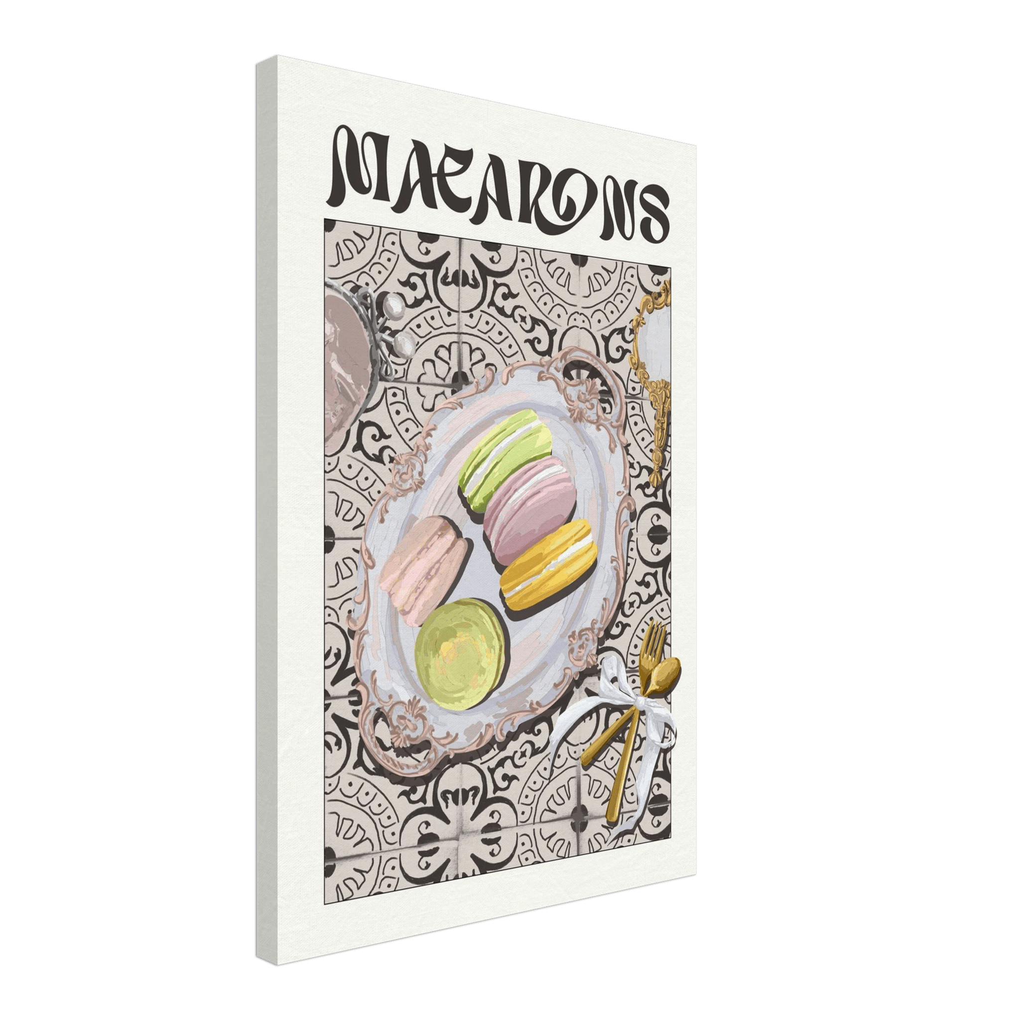 Macarons Poster – Playful French Patisserie Kitchen Wall Art Print (Digital & Printed Options) - Evergreen Posters