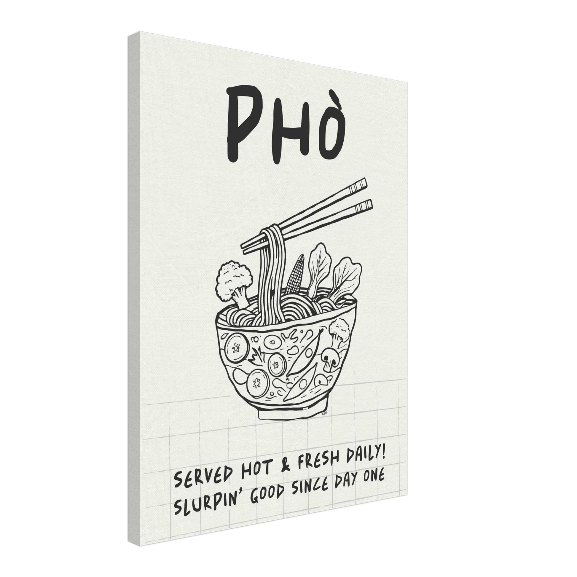 Pho Poster – Slurpin’ Good Vietnamese Kitchen Wall Art Print (Digital & Printed Options) - Evergreen Posters