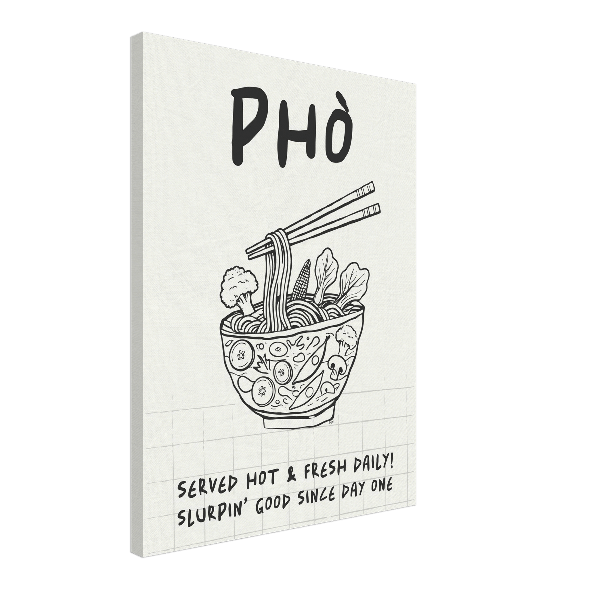 Pho Poster – Slurpin’ Good Vietnamese Kitchen Wall Art Print (Digital & Printed Options) - Evergreen Posters