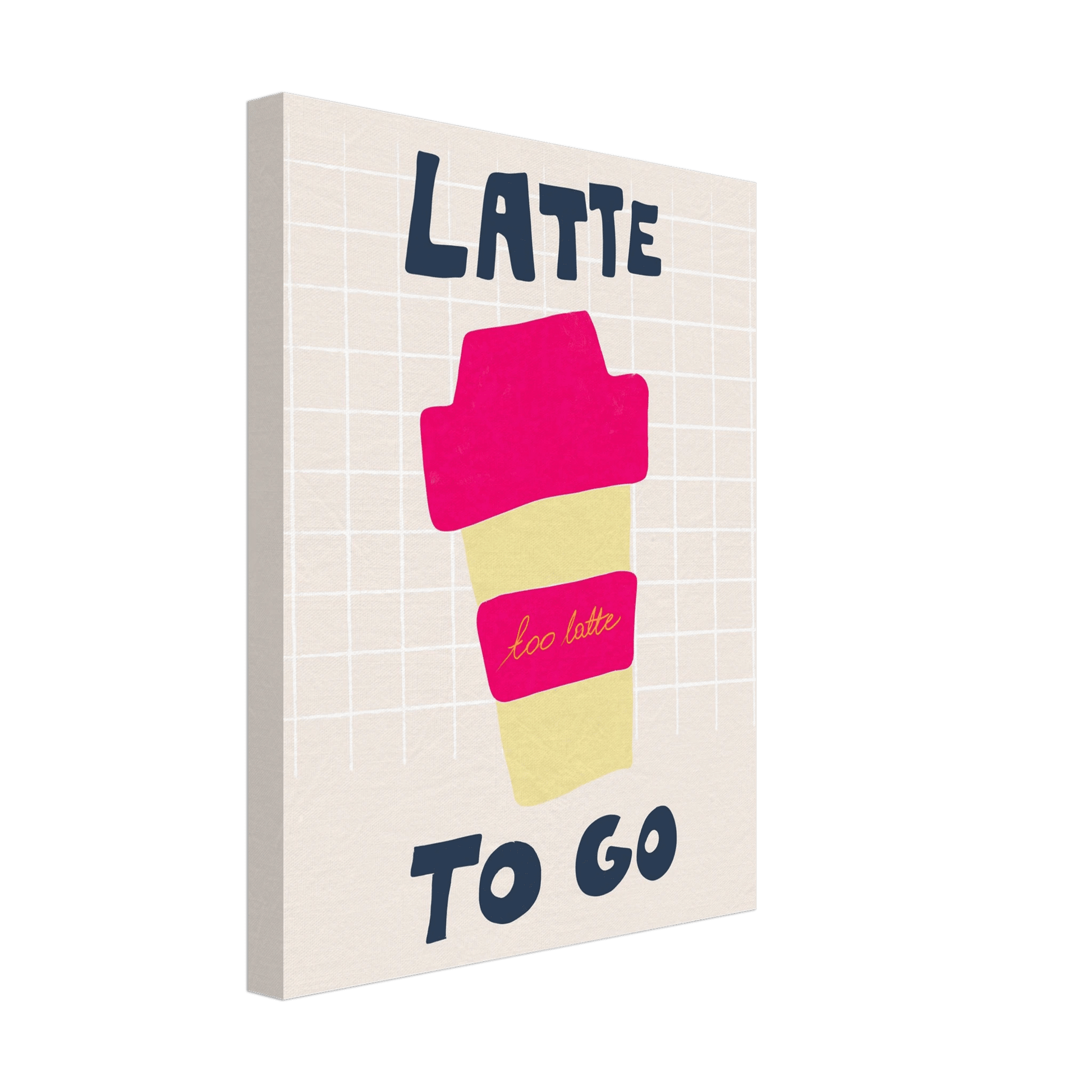 Latte To Go Poster – Playful Coffee Kitchen Wall Art Print (Digital & Printed Options) - Evergreen Posters