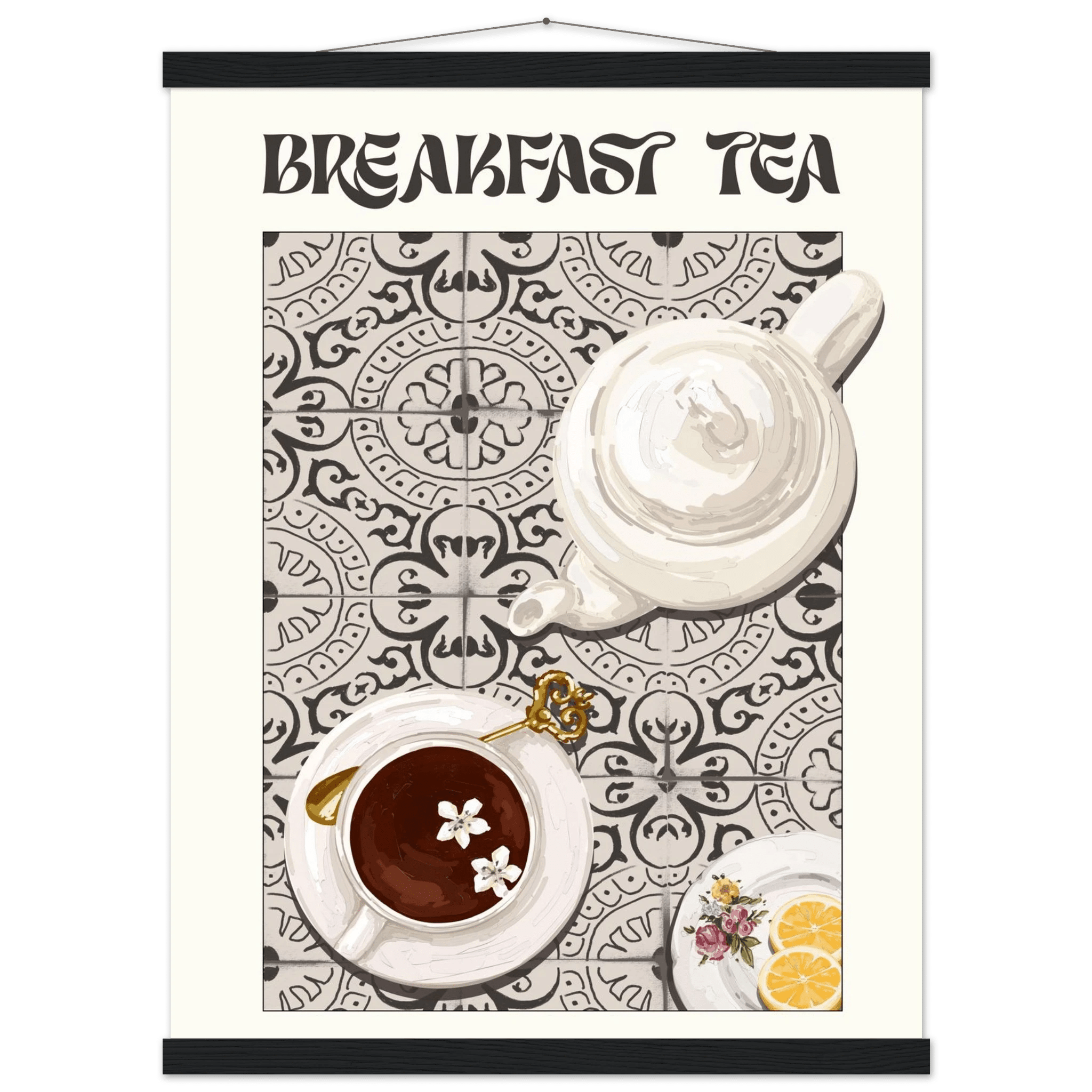 Breakfast Tea Poster – Cozy Kitchen Wall Art Print (Digital & Printed Options) - Evergreen Posters