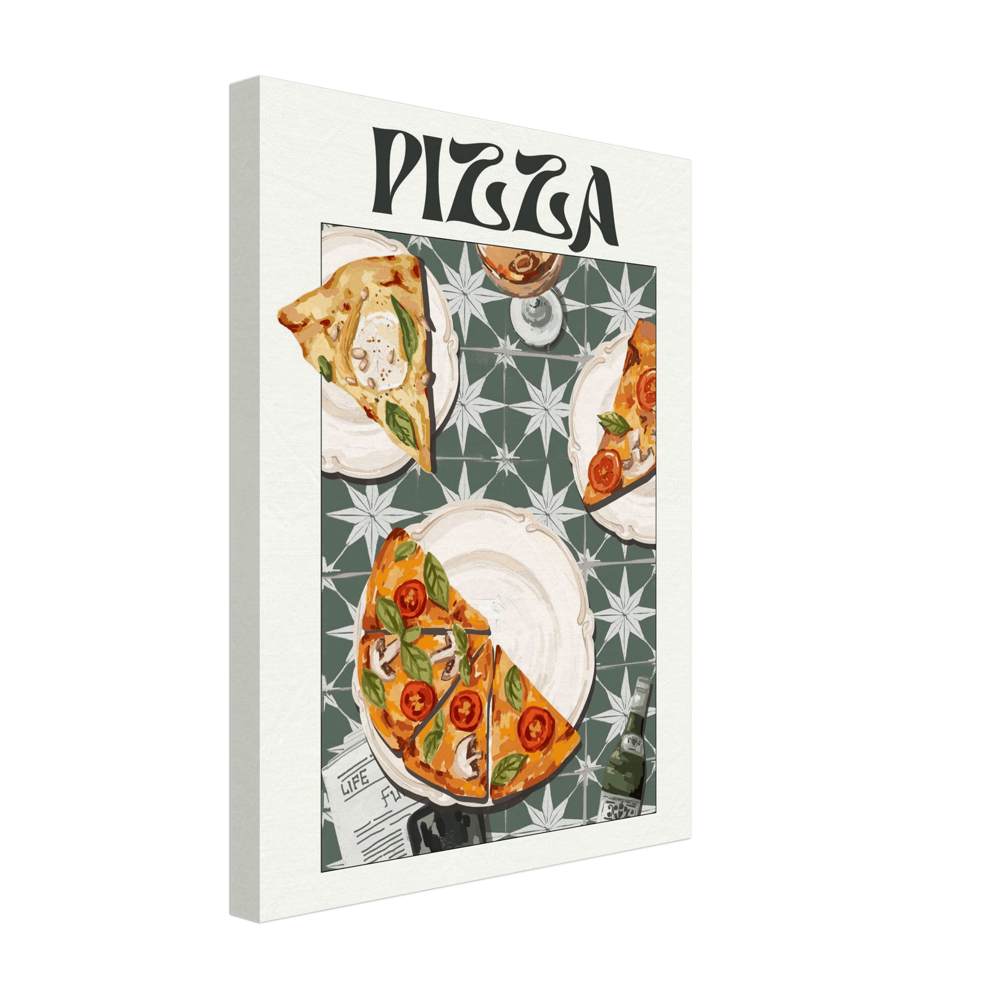 Pizza Poster – Playful Italian Kitchen Wall Art Print (Digital & Printed Options) - Evergreen Posters