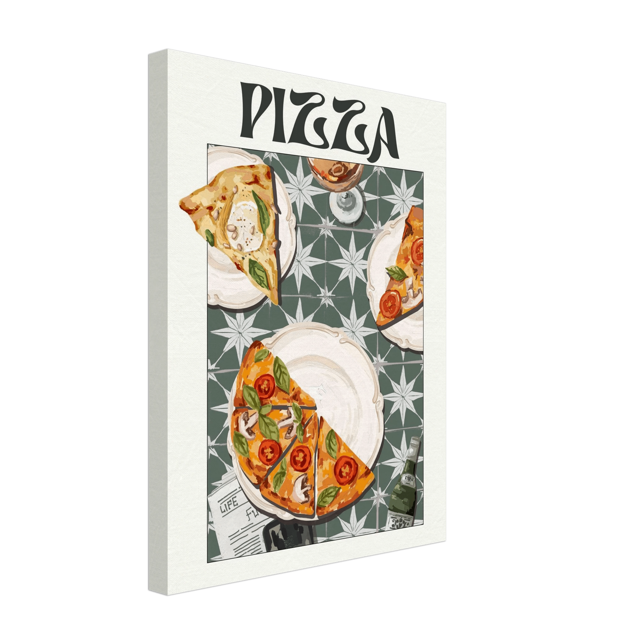 Pizza Poster – Playful Italian Kitchen Wall Art Print (Digital & Printed Options) - Evergreen Posters