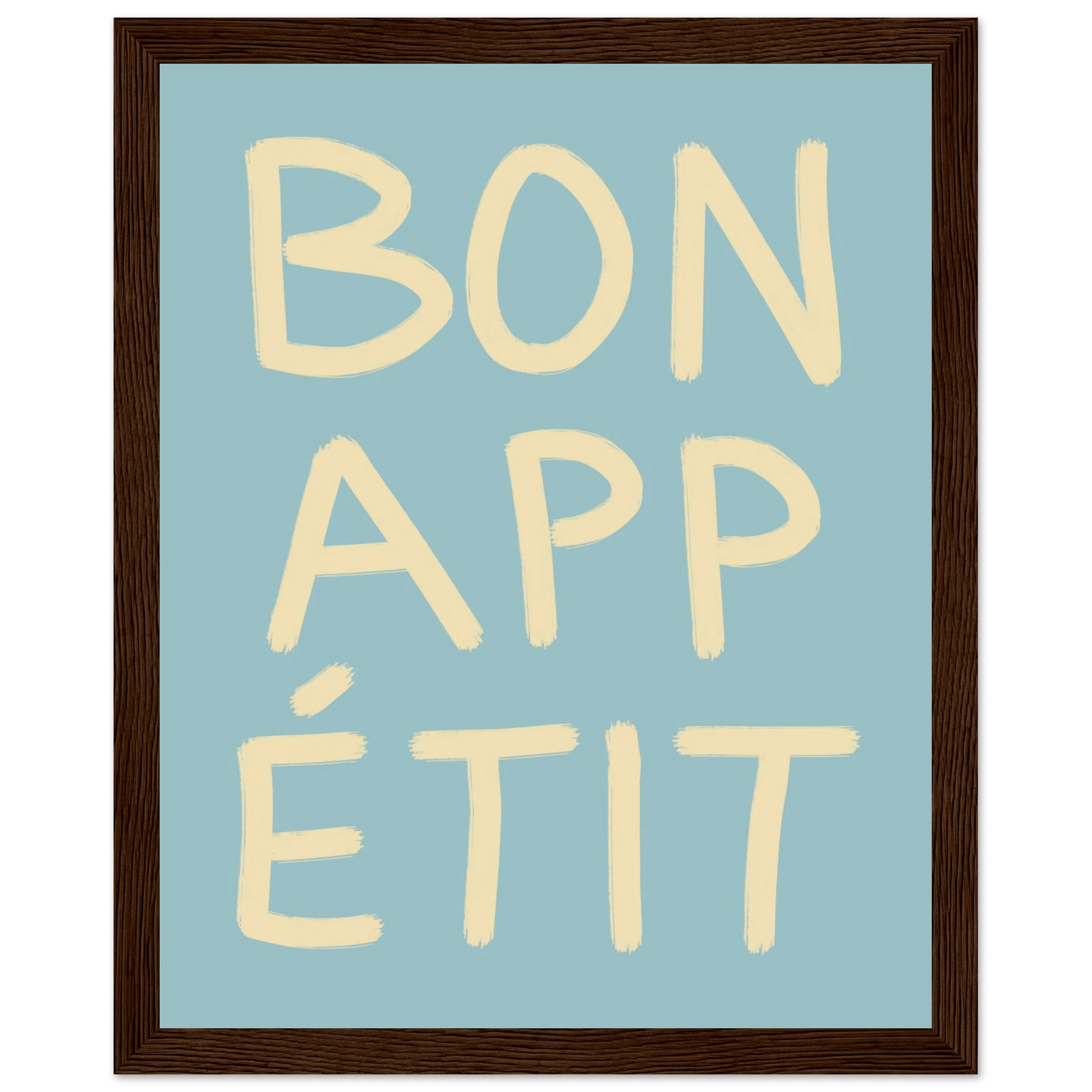 Bon Appétit Kitchen Poster | French Typography Wall Art | Retro Dining Room Print Decor - Evergreen Posters