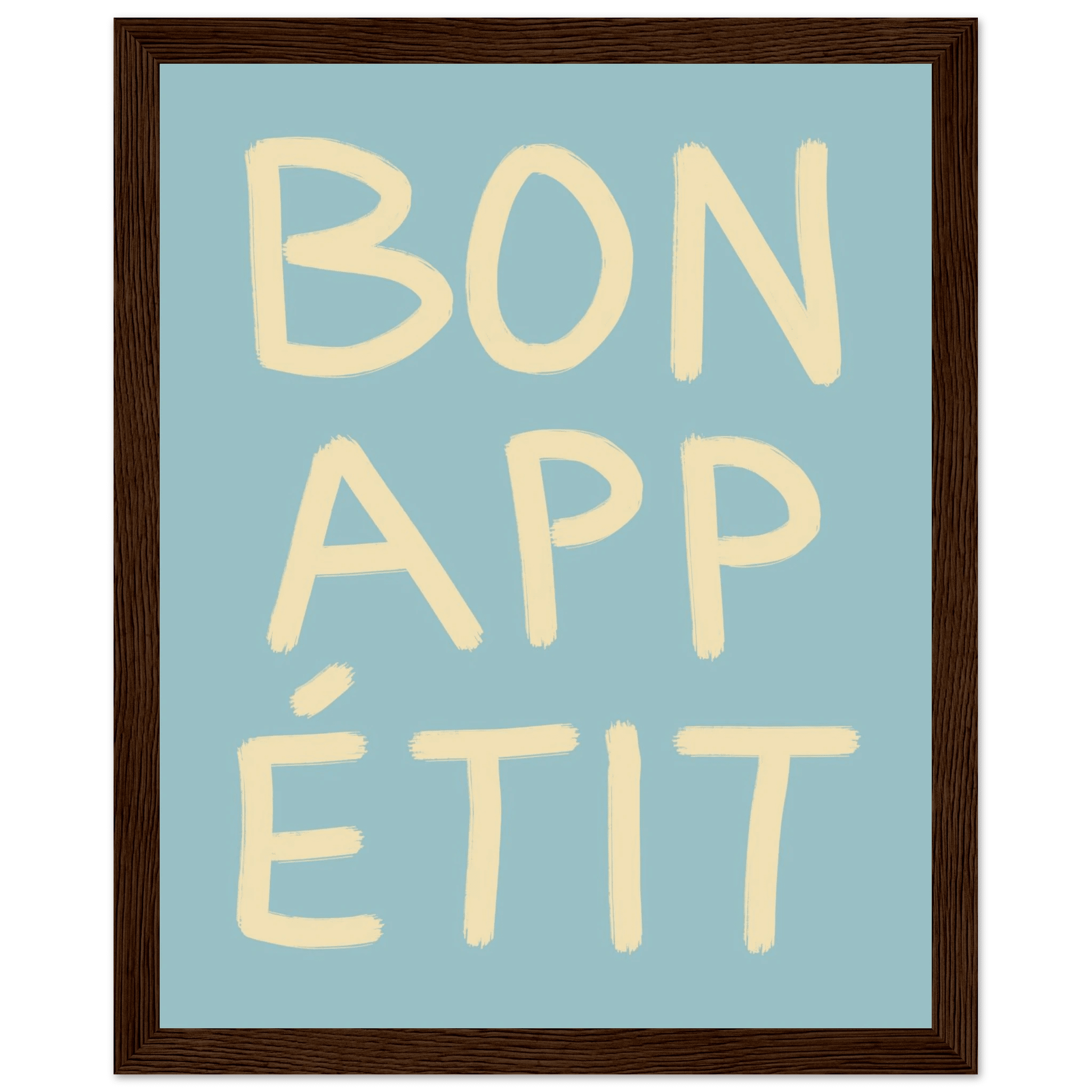 Bon Appétit Kitchen Poster | French Typography Wall Art | Retro Dining Room Print Decor - Evergreen Posters