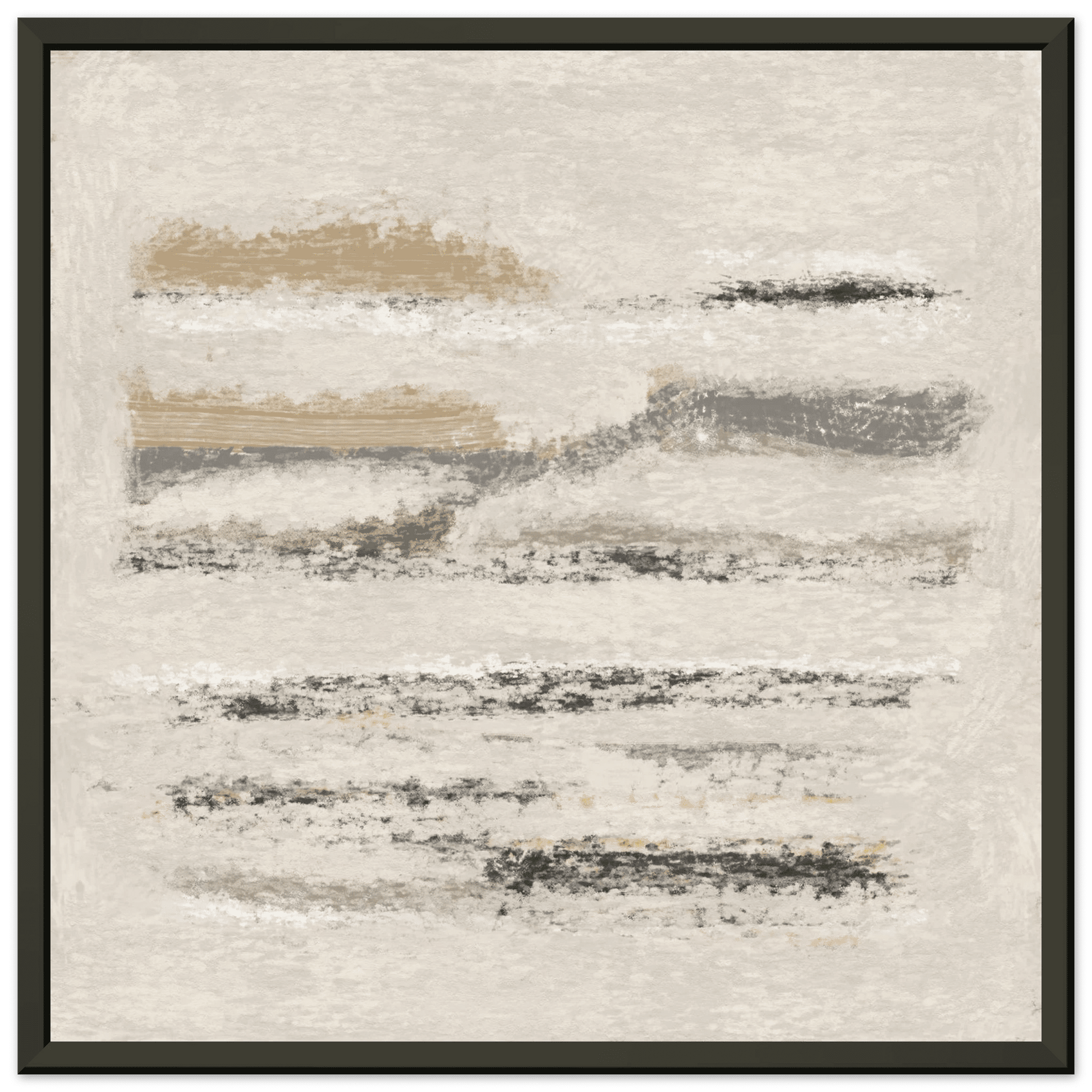 Neutral Abstract Poster | Beige Textured Brushstroke Wall Art | Minimalist Living Room Print - Evergreen Posters