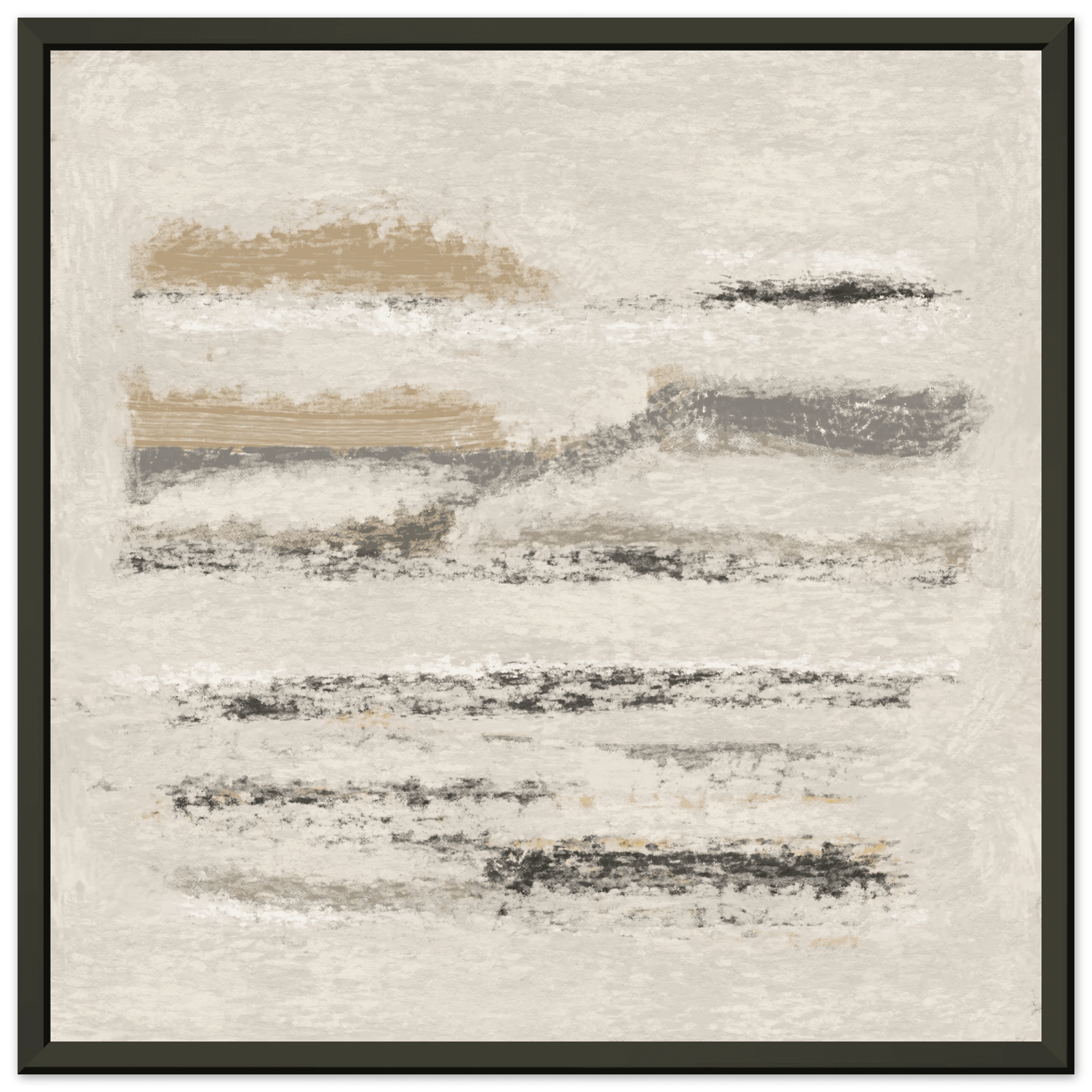 Neutral Abstract Poster | Beige Textured Brushstroke Wall Art | Minimalist Living Room Print - Evergreen Posters