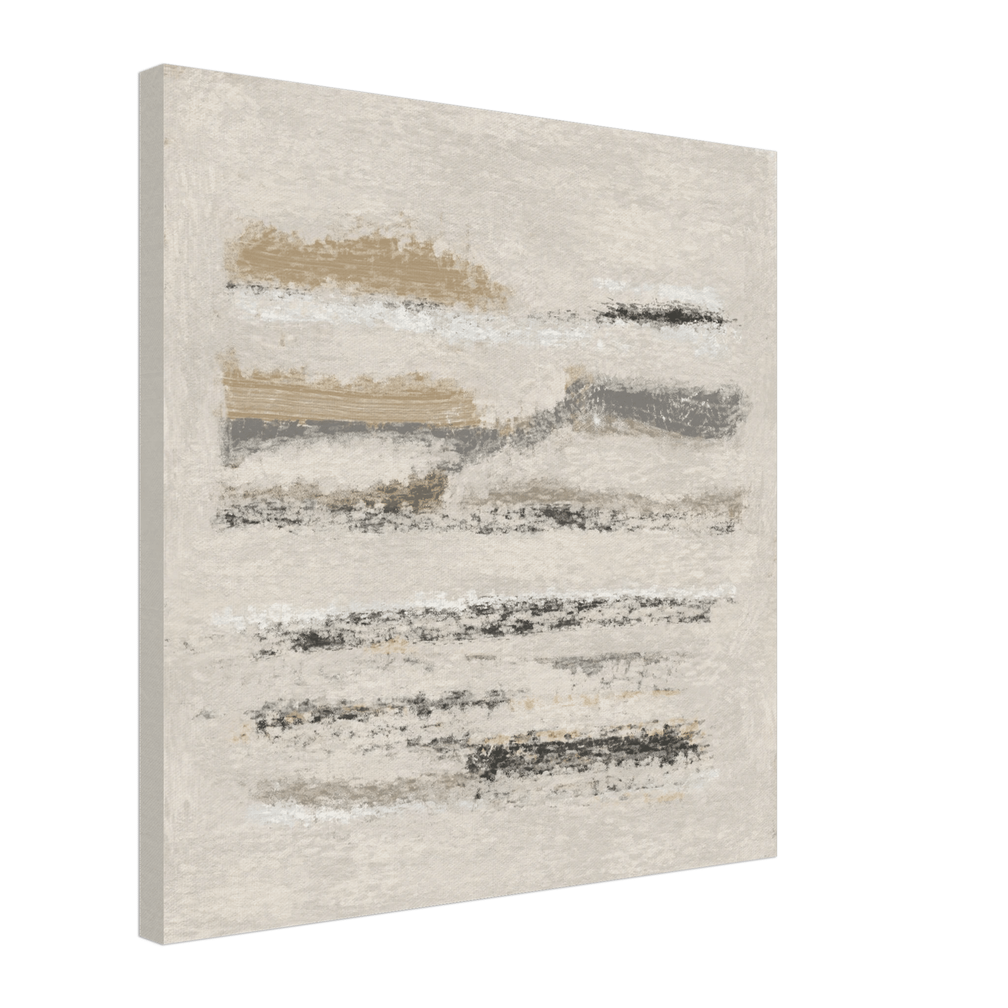 Neutral Abstract Poster | Beige Textured Brushstroke Wall Art | Minimalist Living Room Print - Evergreen Posters