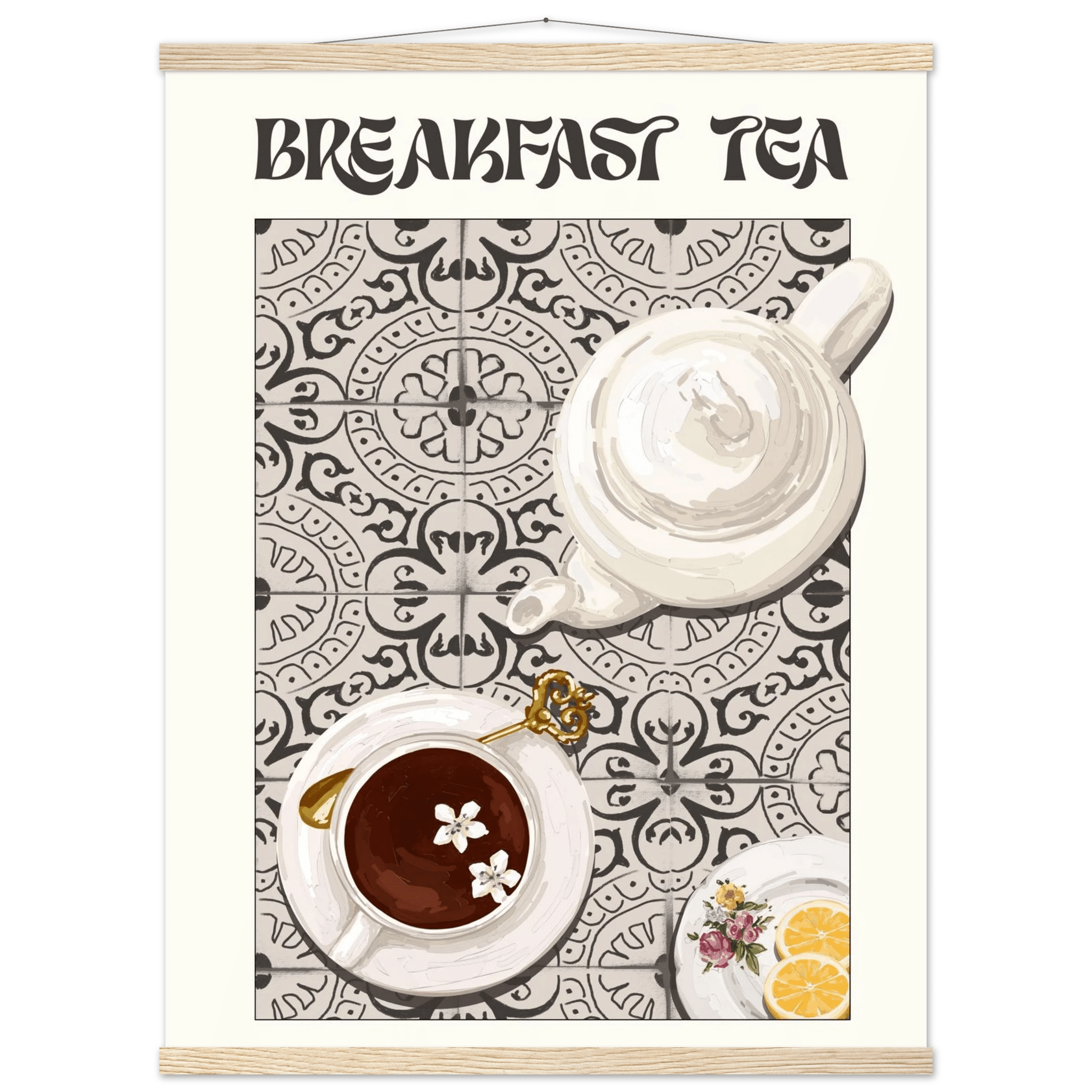 Breakfast Tea Poster – Cozy Kitchen Wall Art Print (Digital & Printed Options) - Evergreen Posters