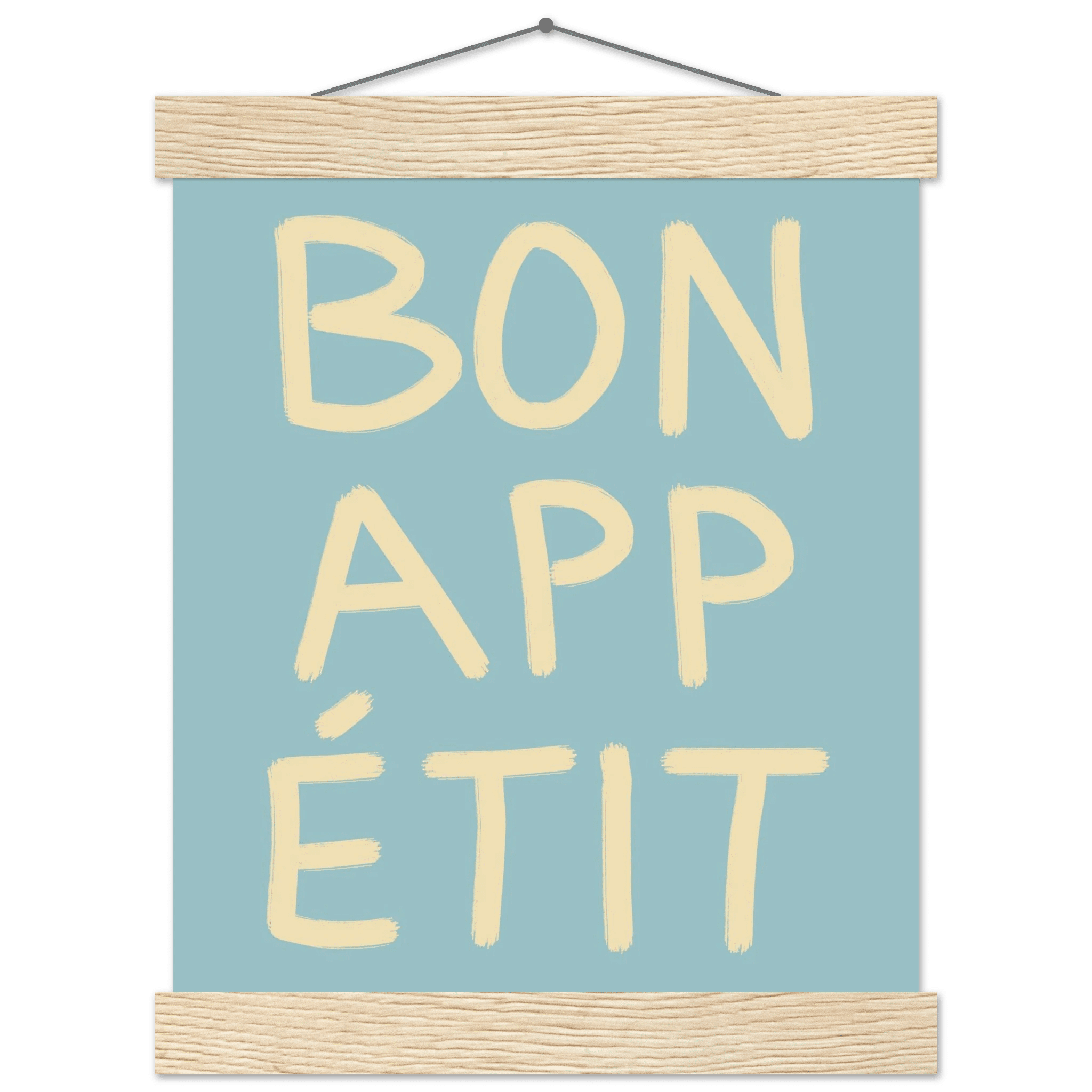 Bon Appétit Kitchen Poster | French Typography Wall Art | Retro Dining Room Print Decor - Evergreen Posters