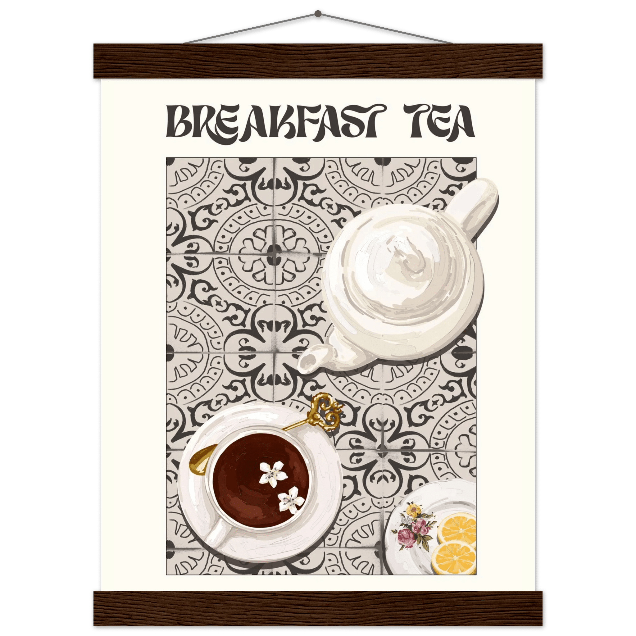 Breakfast Tea Poster – Cozy Kitchen Wall Art Print (Digital & Printed Options) - Evergreen Posters