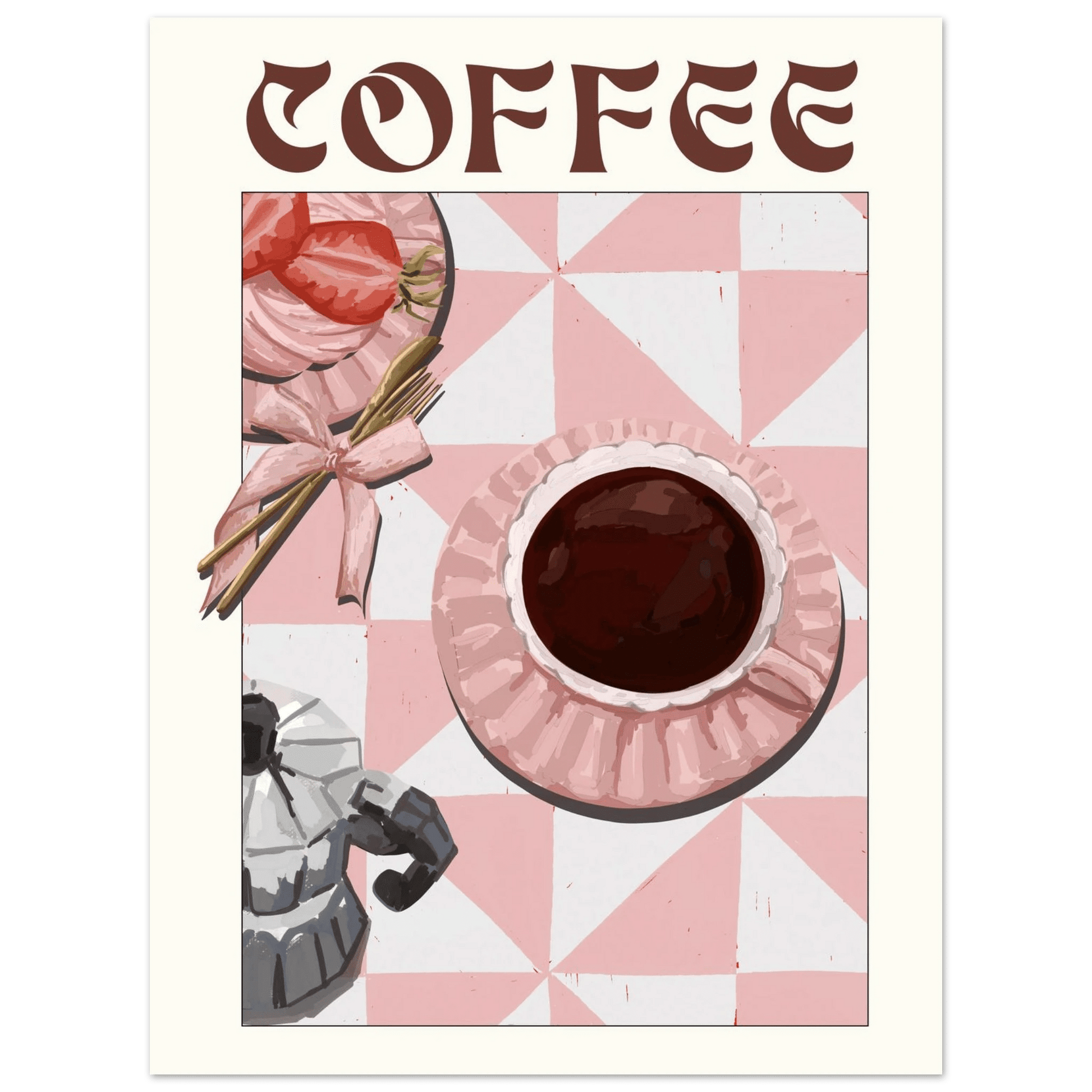 Coffee Poster – Cozy Breakfast Kitchen Wall Art Print (Digital & Printed Options) - Evergreen Posters