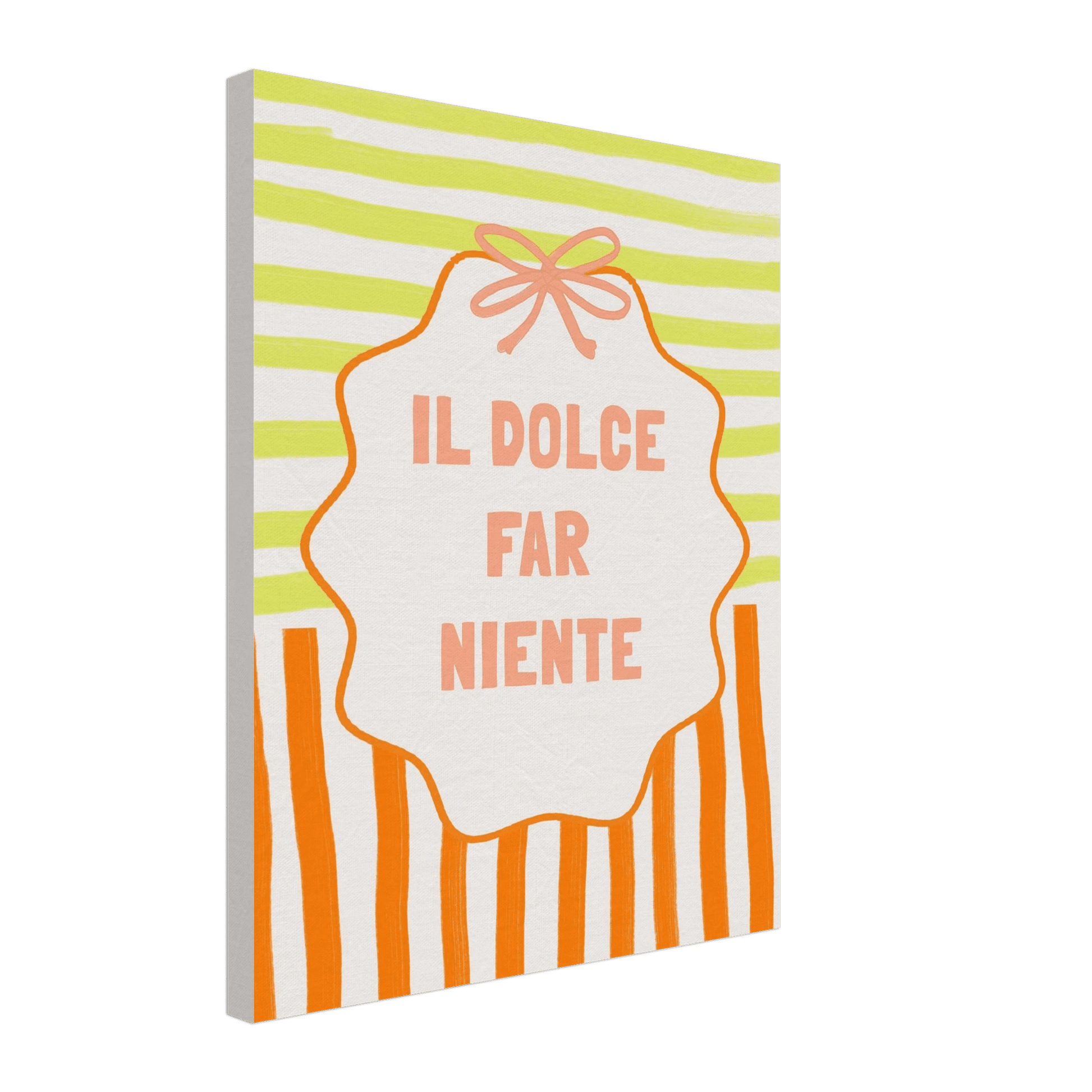 Il Dolce Far Niente Italian Print | Coquette Stripe Wall Art - Evergreen Posters