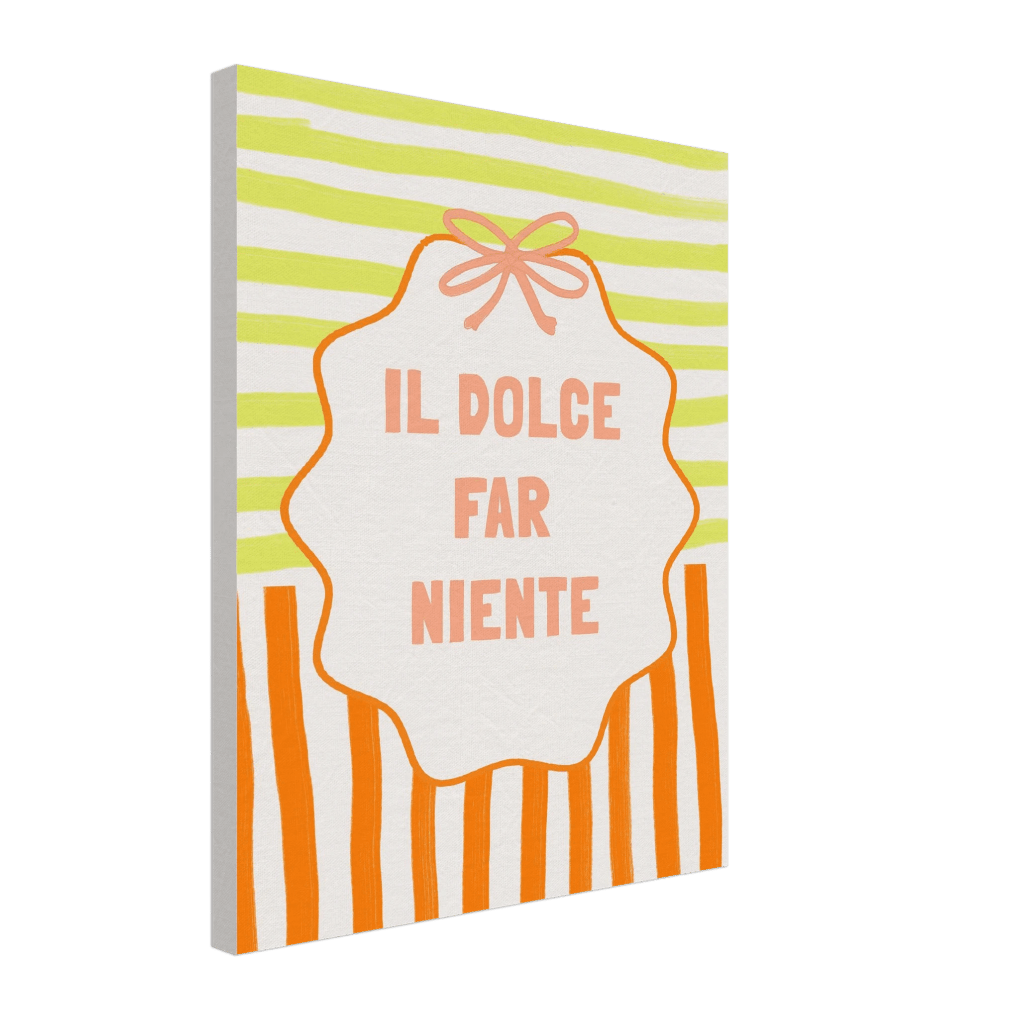 Il Dolce Far Niente Italian Print | Coquette Stripe Wall Art - Evergreen Posters