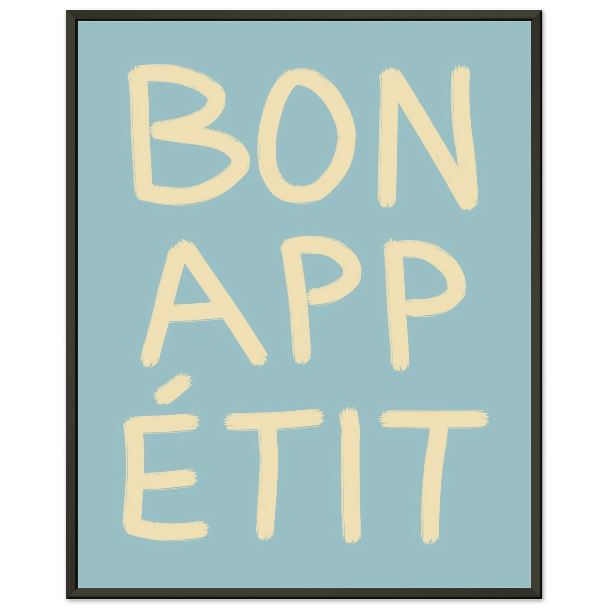 Bon Appétit Kitchen Poster | French Typography Wall Art | Retro Dining Room Print Decor - Evergreen Posters