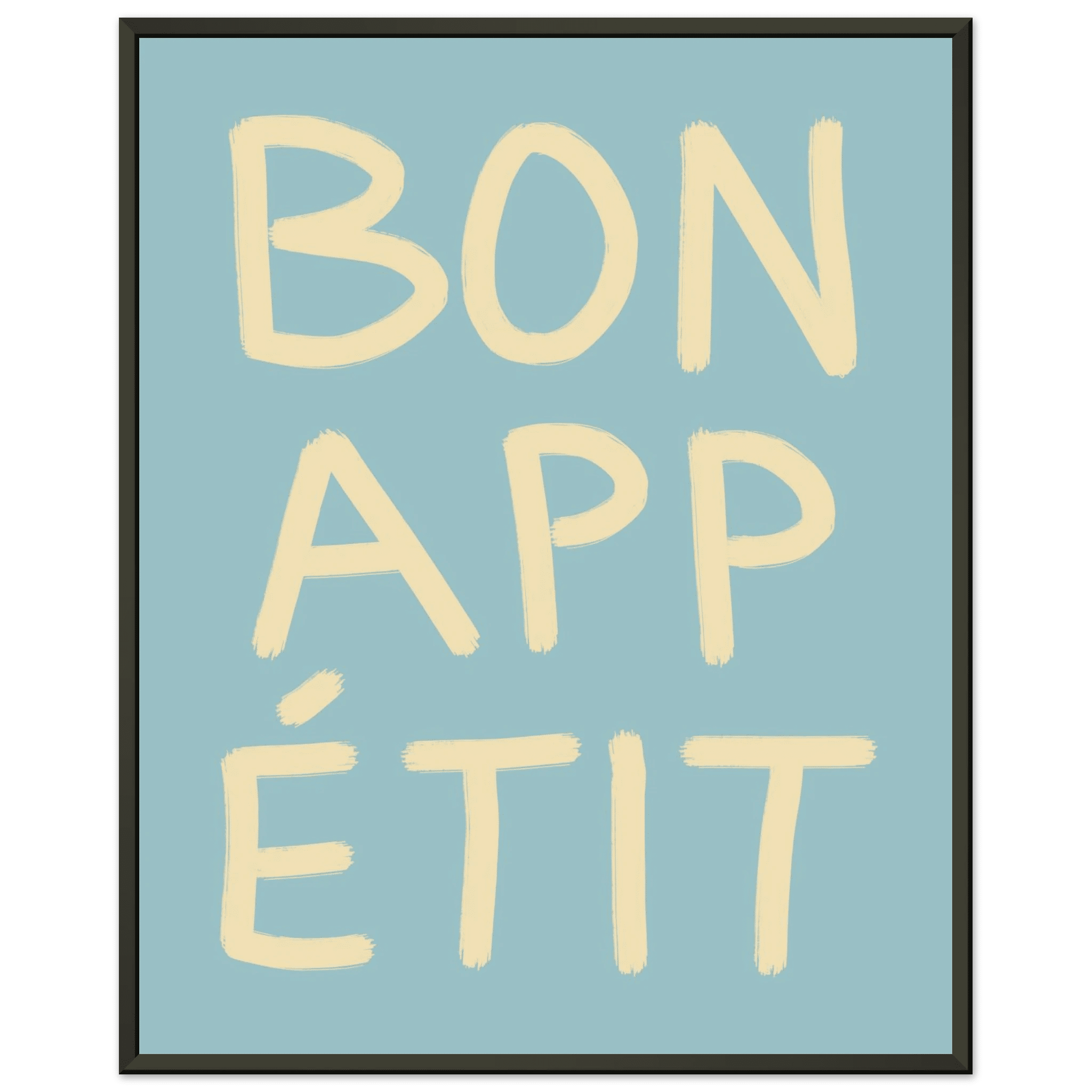 Bon Appétit Kitchen Poster | French Typography Wall Art | Retro Dining Room Print Decor - Evergreen Posters