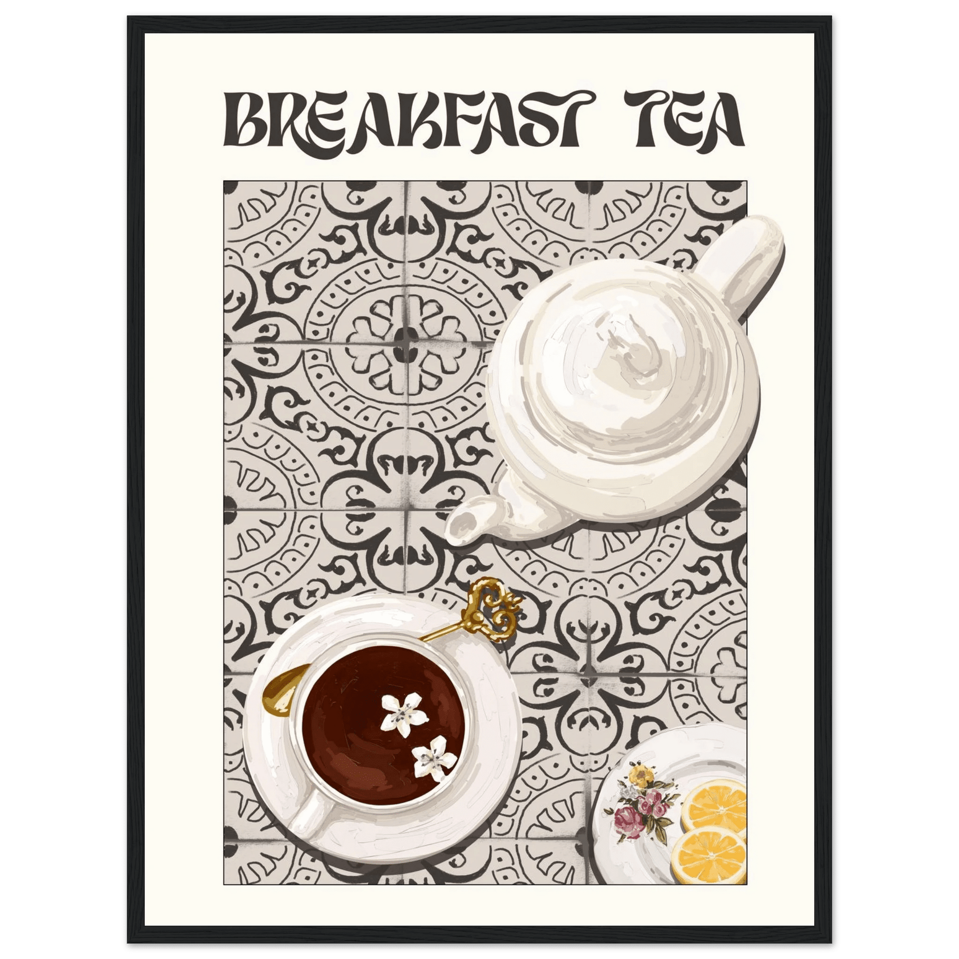 Breakfast Tea Poster – Cozy Kitchen Wall Art Print (Digital & Printed Options) - Evergreen Posters
