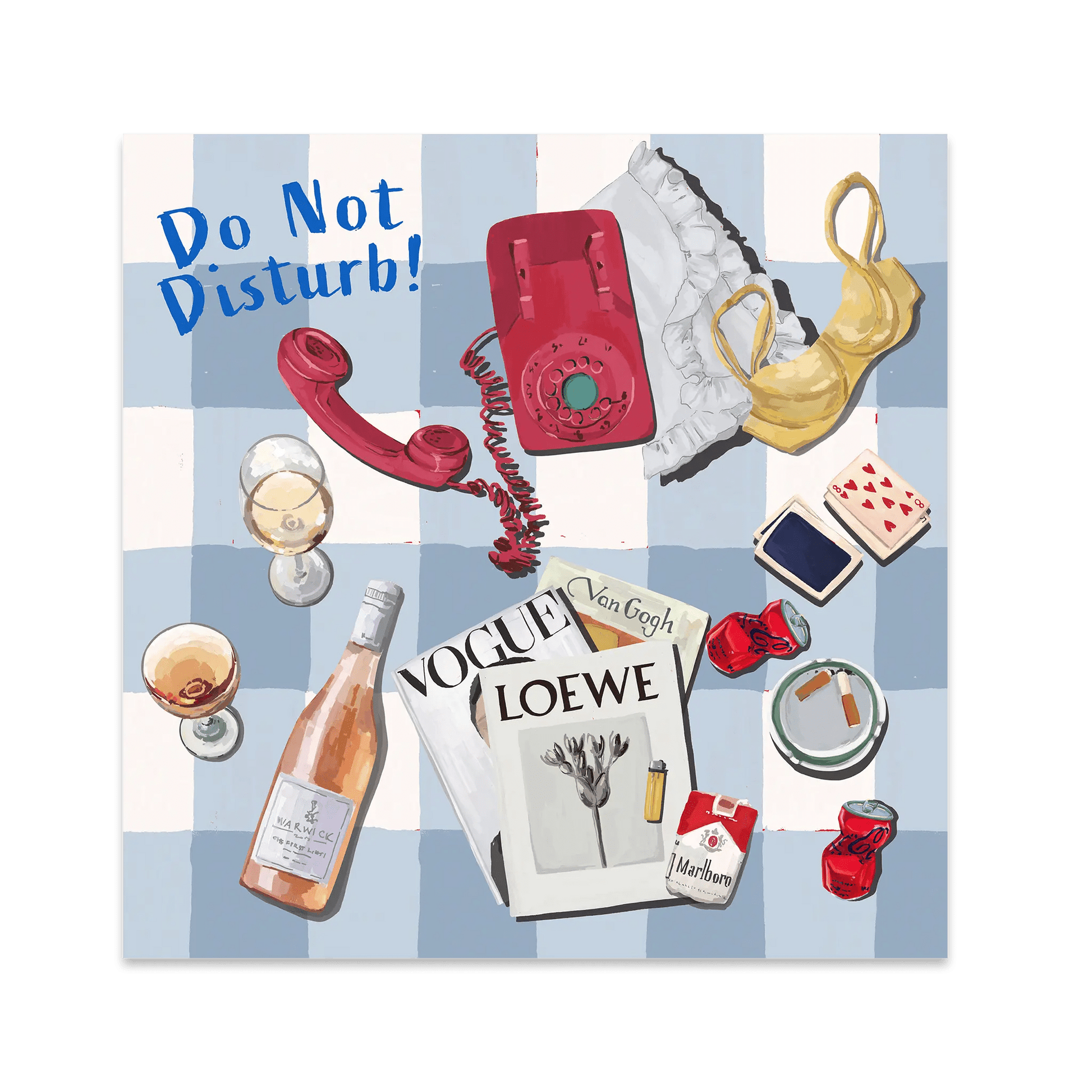 Do Not Disturb Poster | Dopamine Wall Art | Retro Bedroom Quote Print - Evergreen Posters - 1
