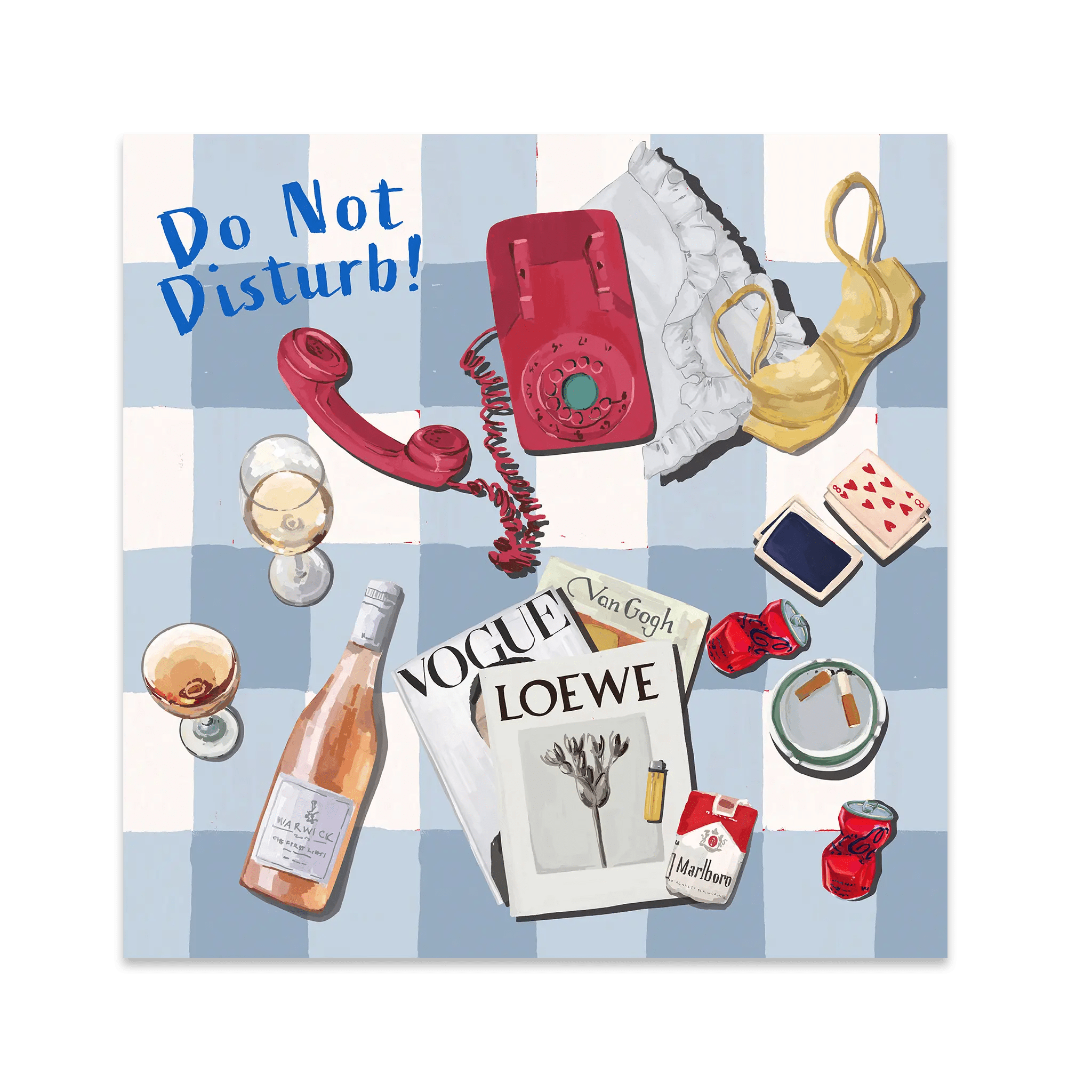 Do Not Disturb Poster | Dopamine Wall Art | Retro Bedroom Quote Print - Evergreen Posters - 1