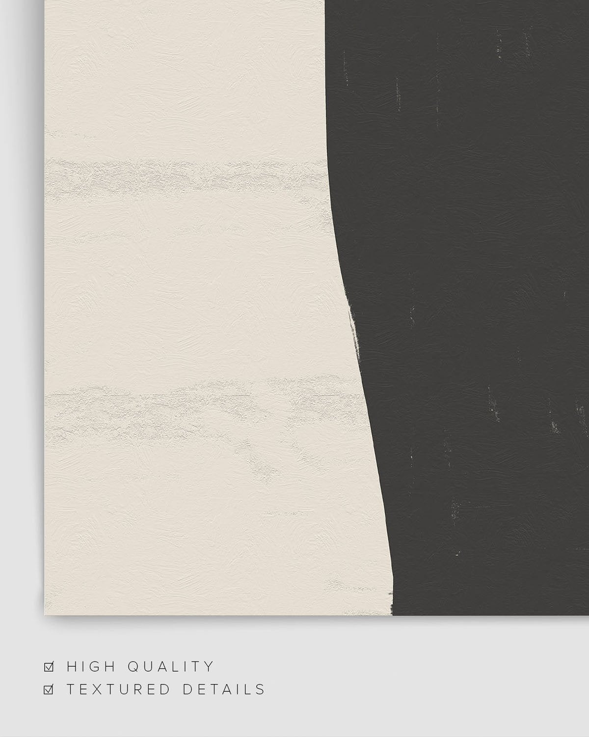Black & White Abstract Poster | Minimalist Geometric Wall Art | Modern Living Room Print - Evergreen Posters