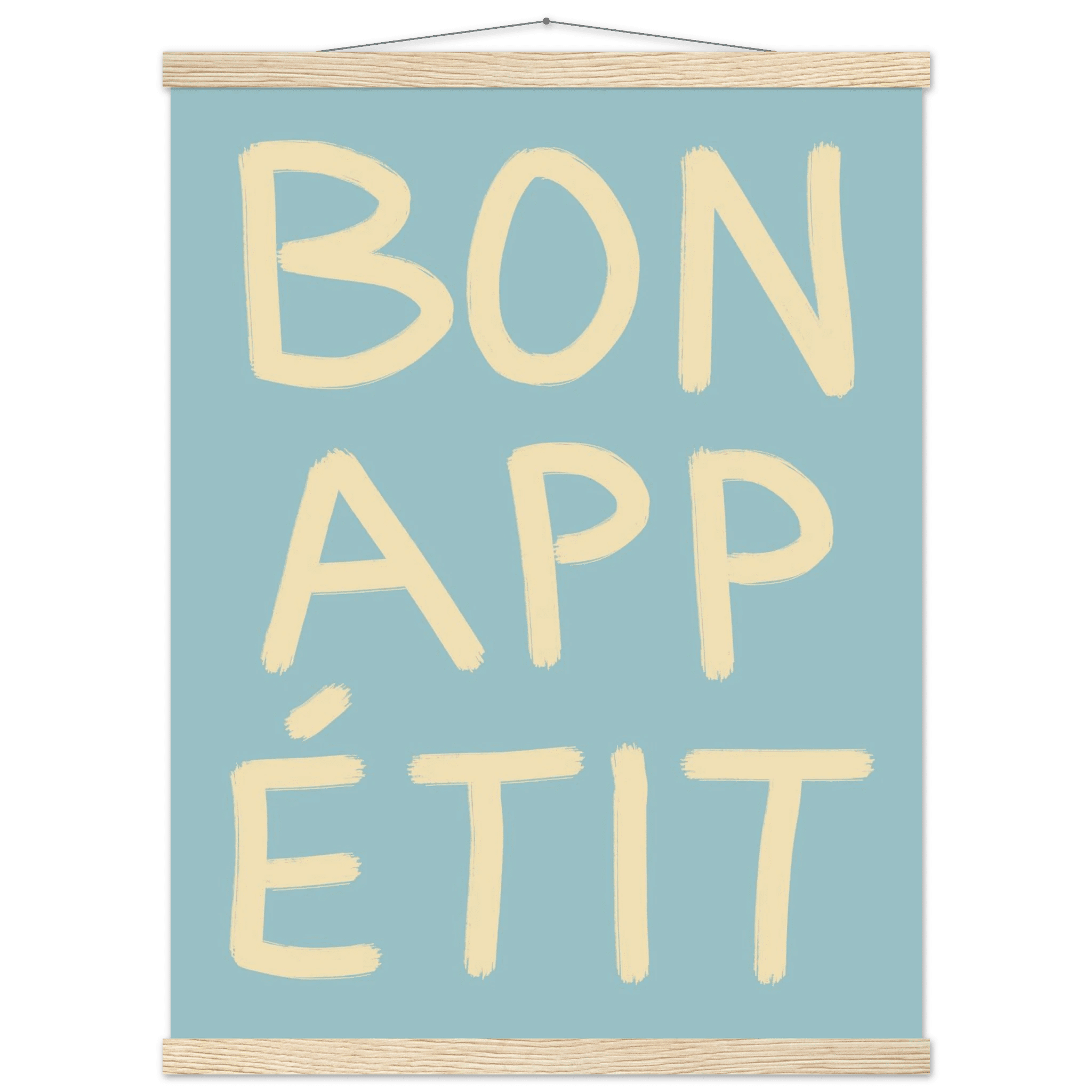 Bon Appétit Kitchen Poster | French Typography Wall Art | Retro Dining Room Print Decor - Evergreen Posters
