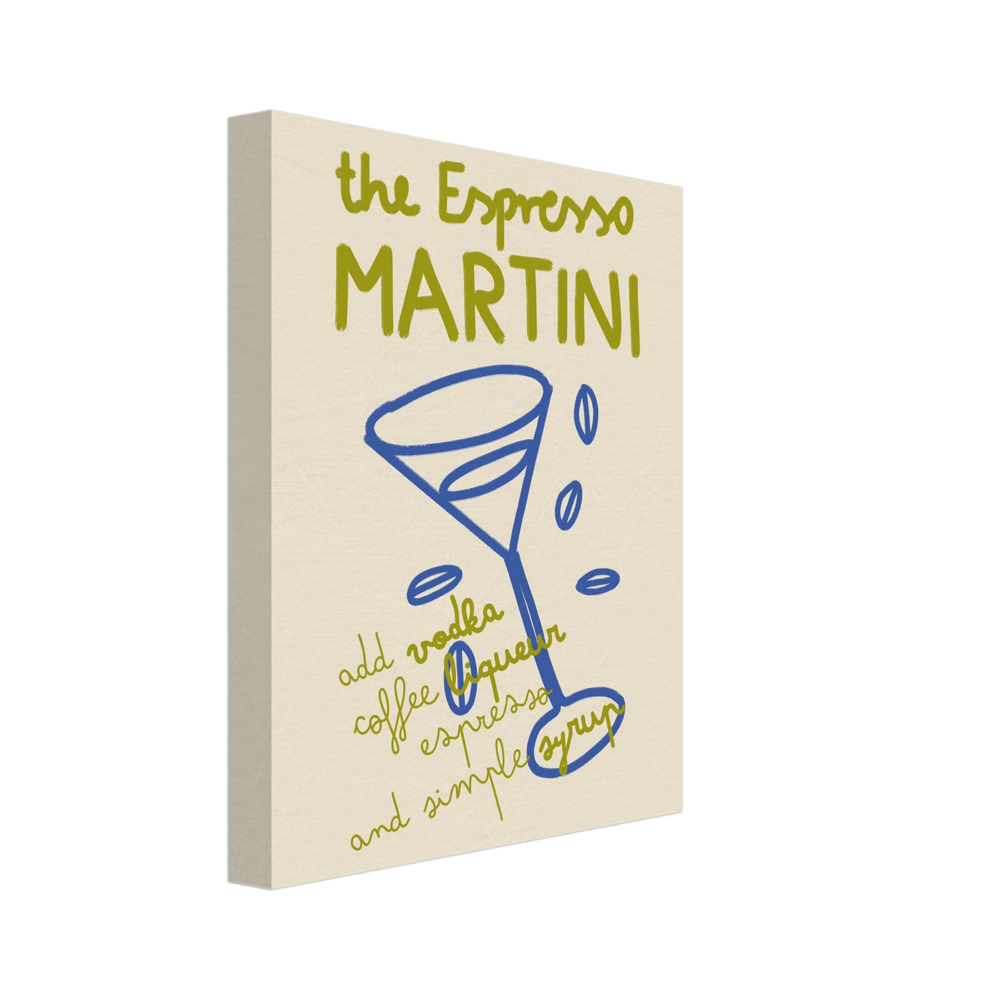 Espresso Martini Print | Cocktail Recipe Wall Art | Kitchen Bar Poster - Evergreen Posters