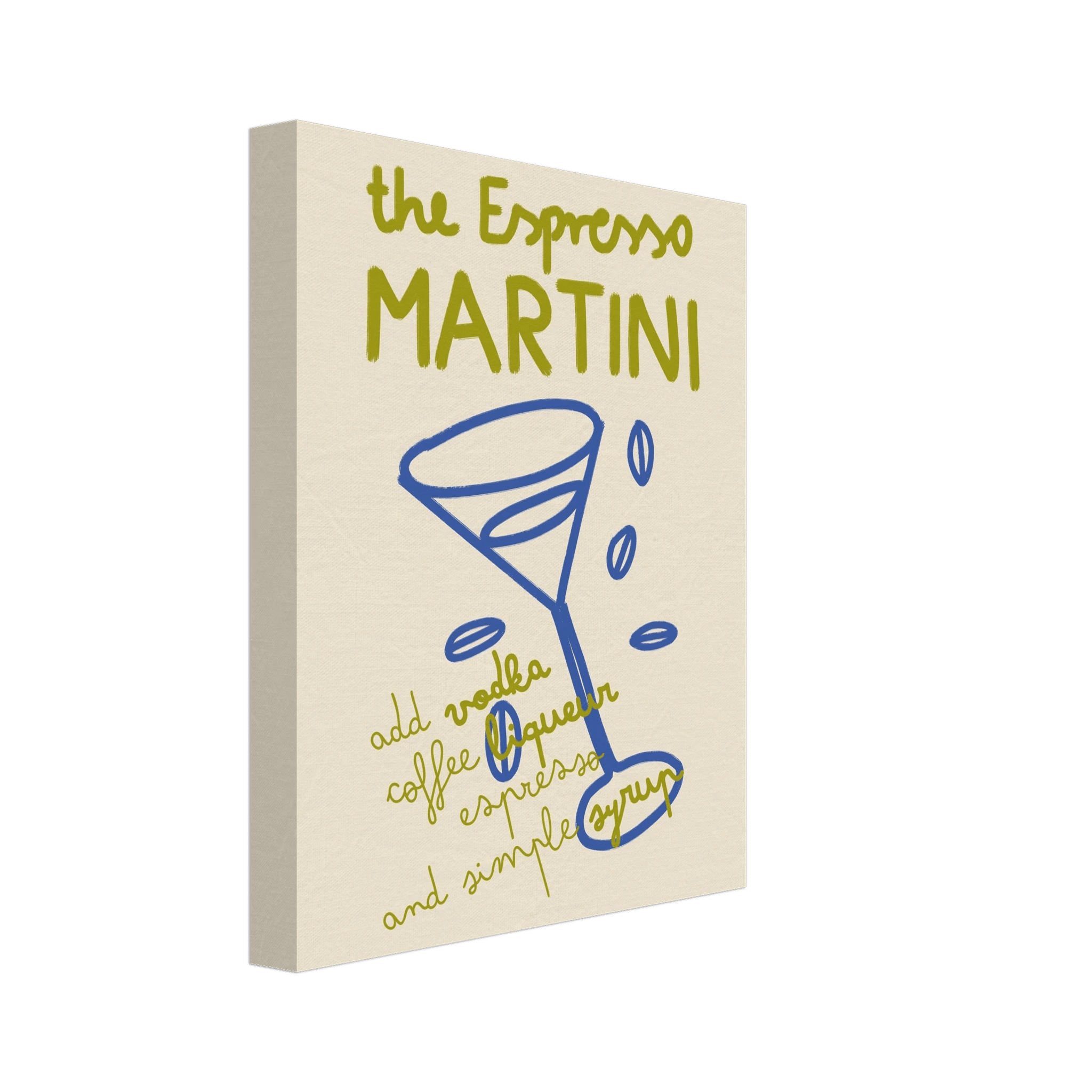 Espresso Martini Print | Cocktail Recipe Wall Art | Kitchen Bar Poster - Evergreen Posters