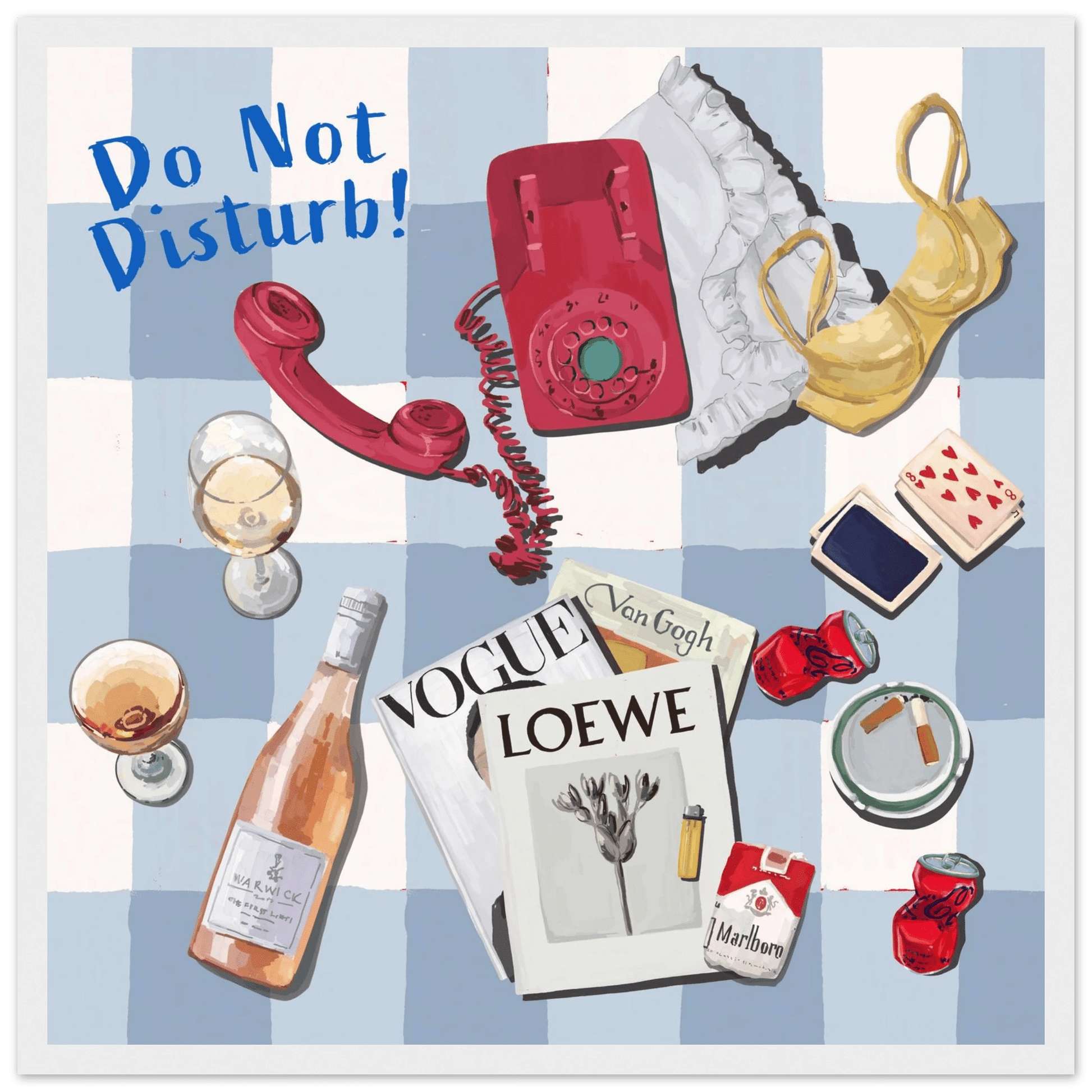 Do Not Disturb Poster | Dopamine Wall Art | Retro Bedroom Quote Print - Evergreen Posters - 21