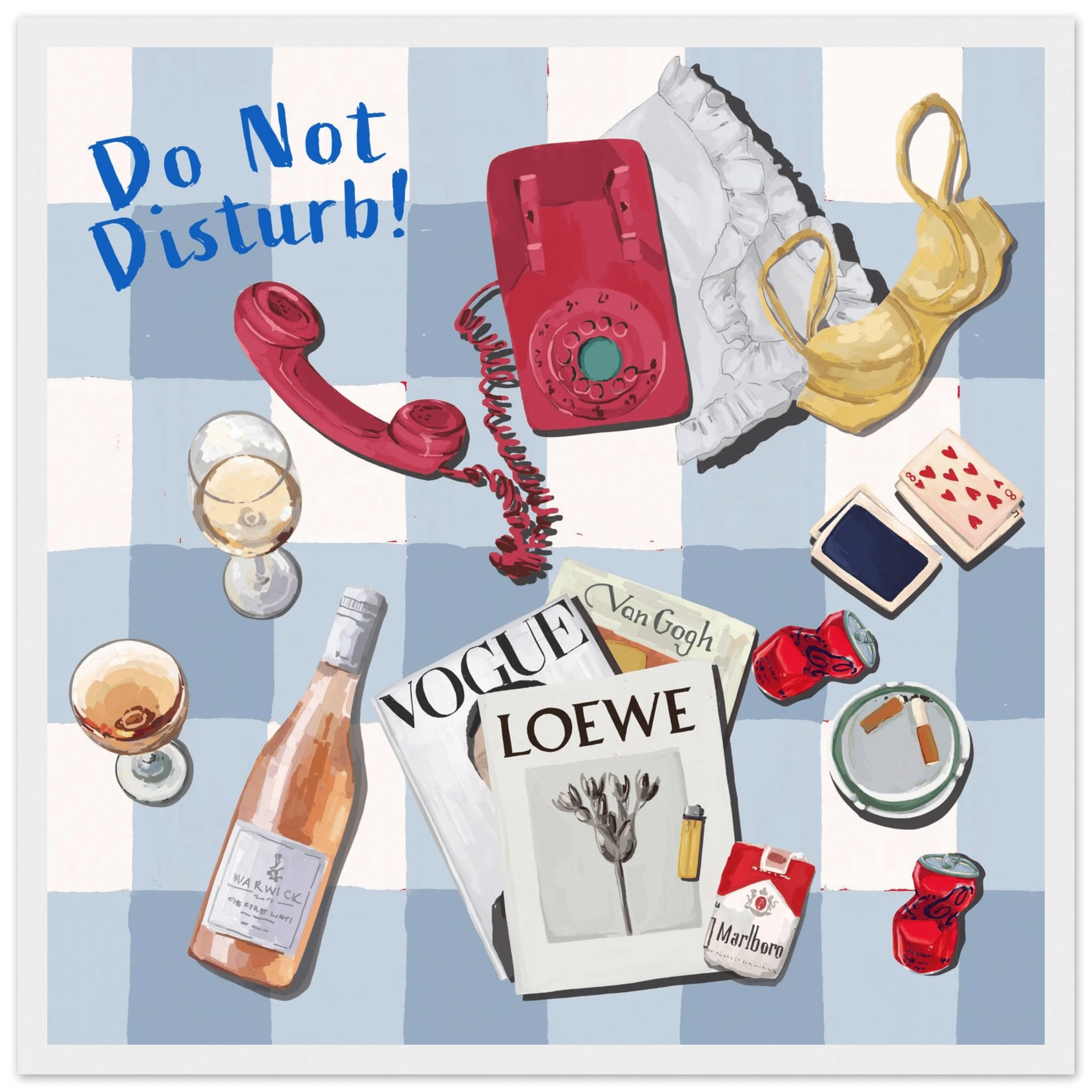 Do Not Disturb Poster | Dopamine Wall Art | Retro Bedroom Quote Print - Evergreen Posters - 21