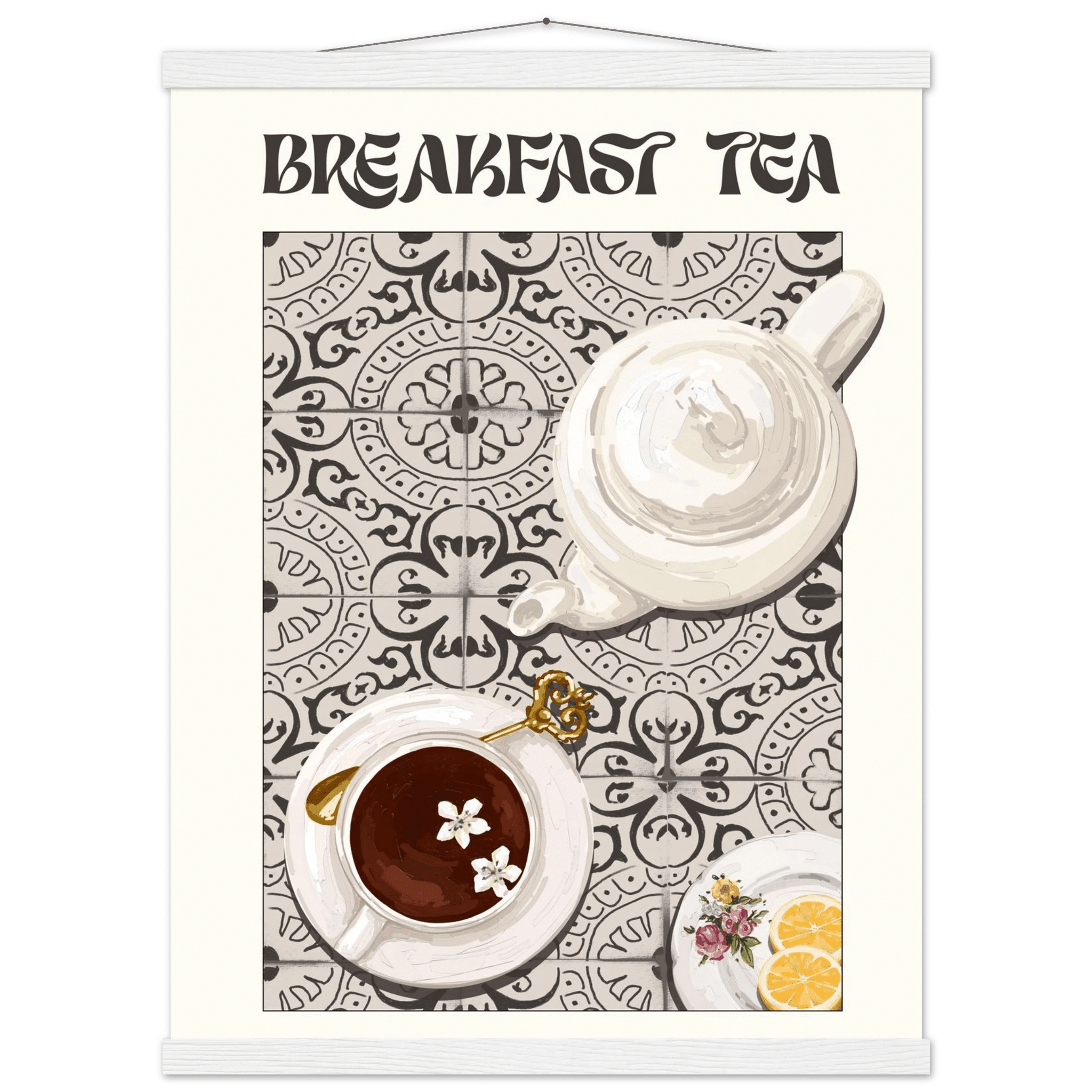 Breakfast Tea Poster – Cozy Kitchen Wall Art Print (Digital & Printed Options) - Evergreen Posters
