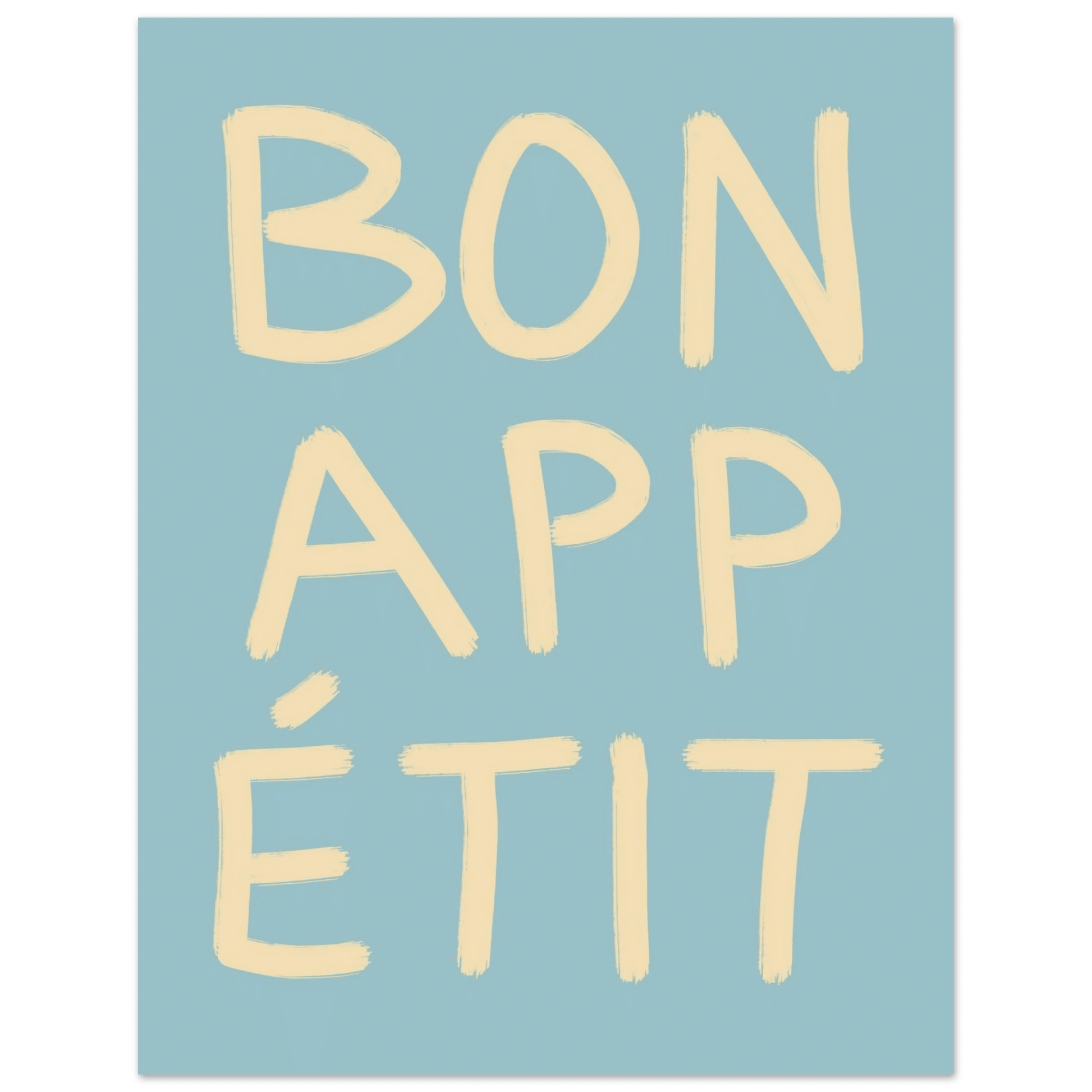 Bon Appétit Kitchen Poster | French Typography Wall Art | Retro Dining Room Print Decor - Evergreen Posters