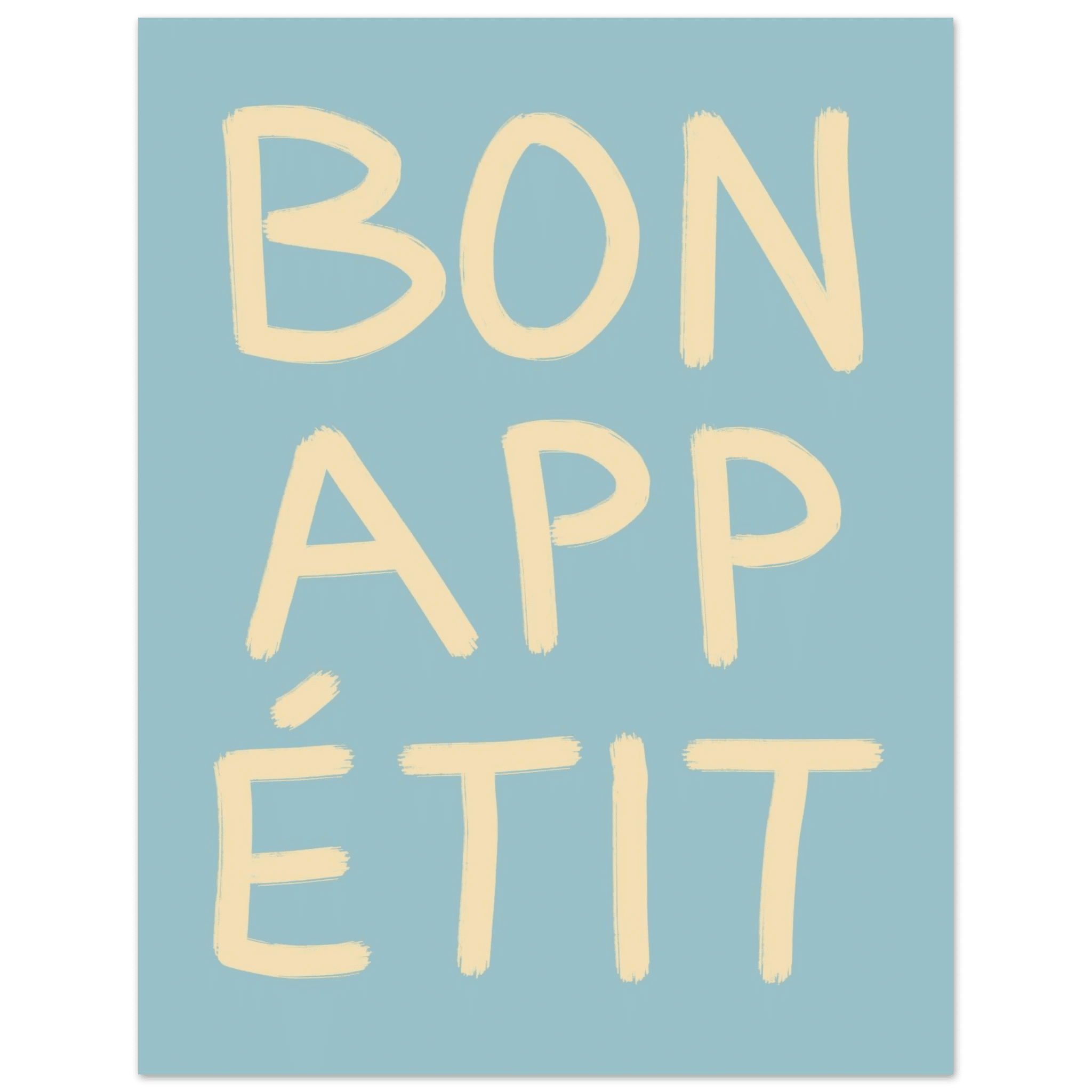 Bon Appétit Kitchen Poster | French Typography Wall Art | Retro Dining Room Print Decor - Evergreen Posters