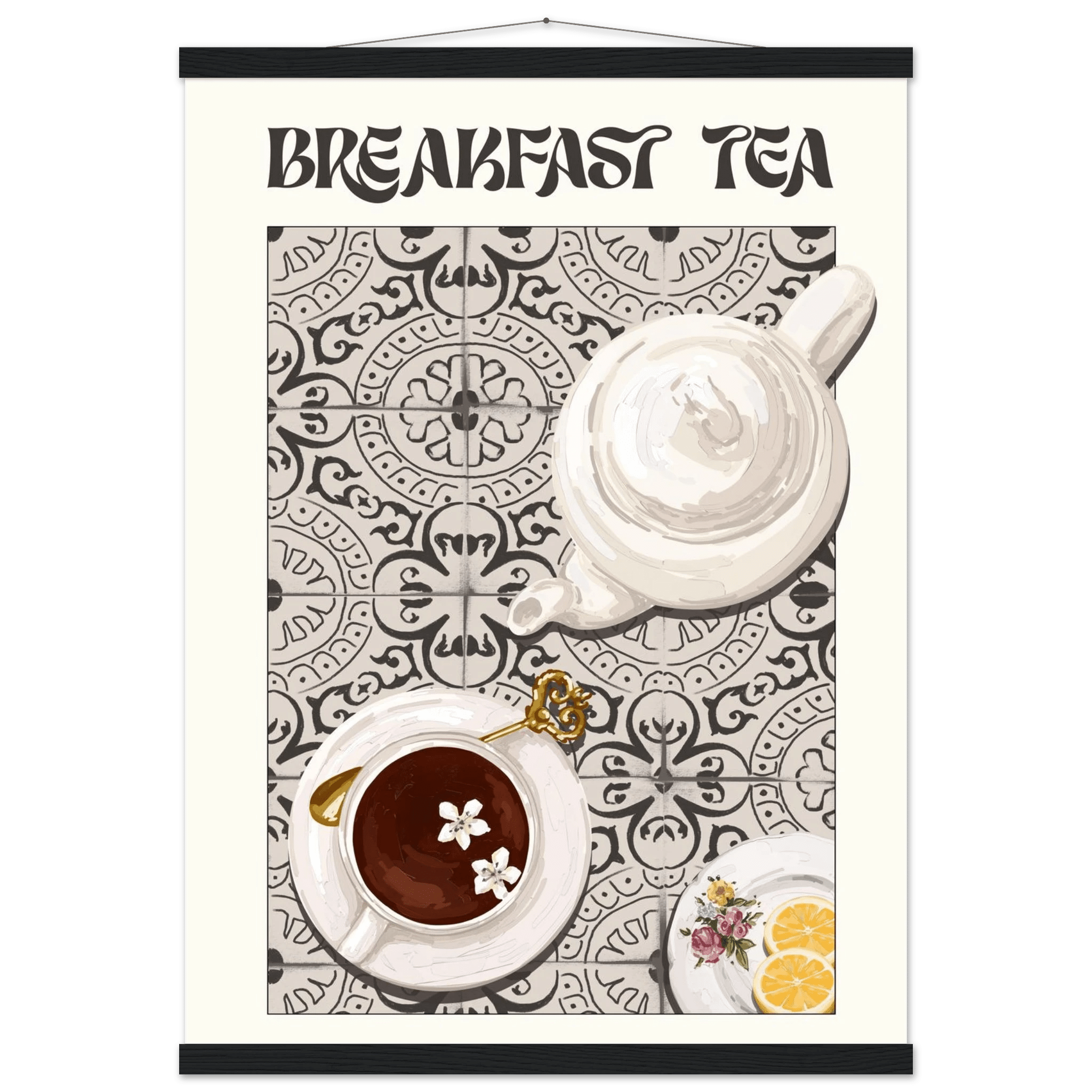 Breakfast Tea Poster – Cozy Kitchen Wall Art Print (Digital & Printed Options) - Evergreen Posters