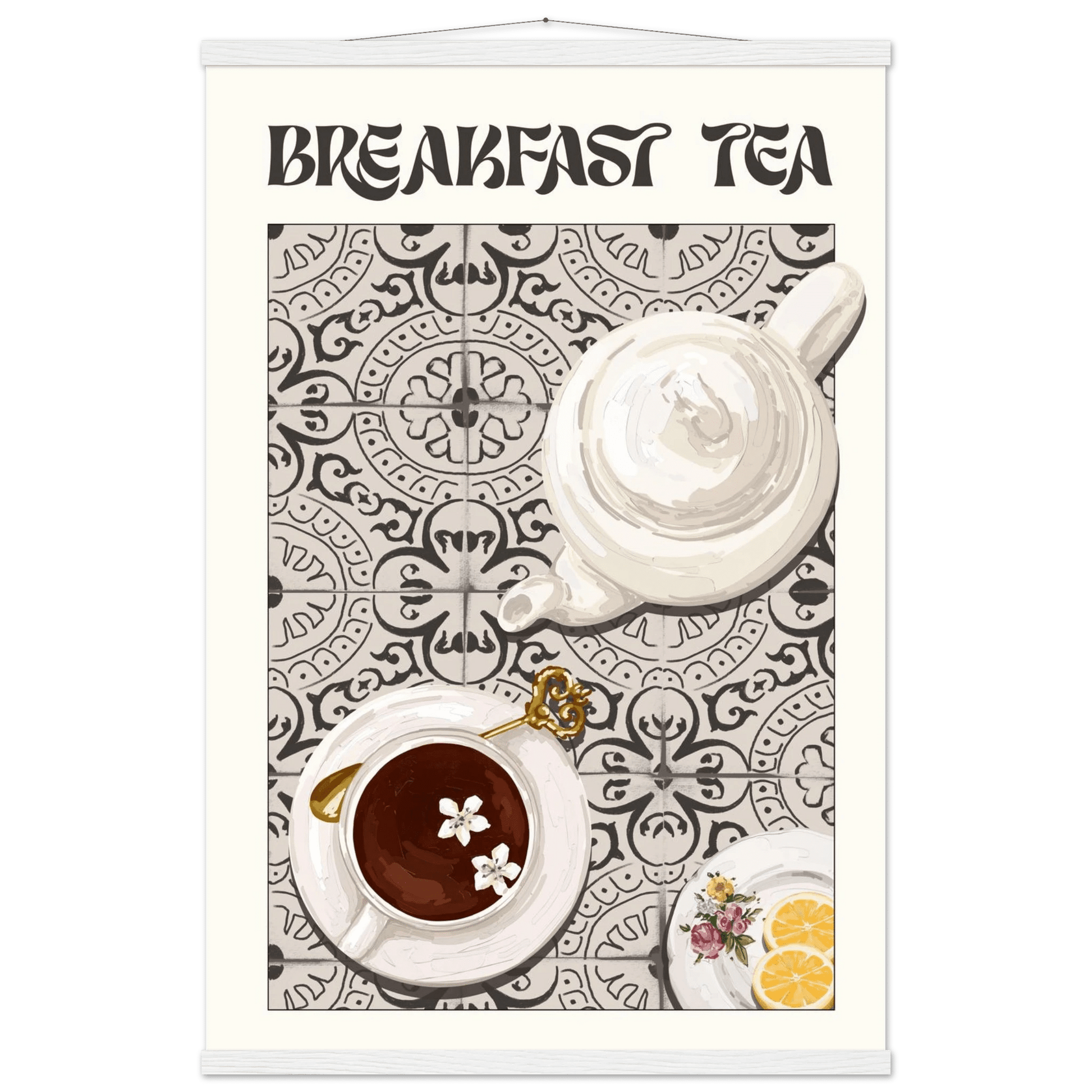 Breakfast Tea Poster – Cozy Kitchen Wall Art Print (Digital & Printed Options) - Evergreen Posters