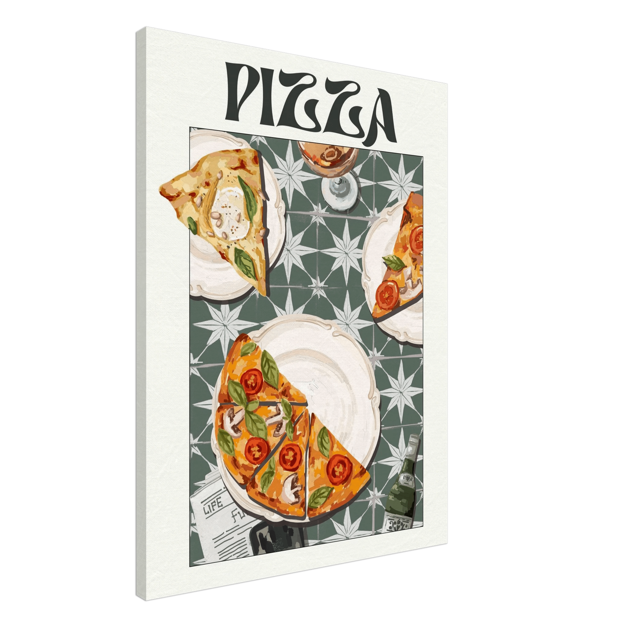 Pizza Poster – Playful Italian Kitchen Wall Art Print (Digital & Printed Options) - Evergreen Posters