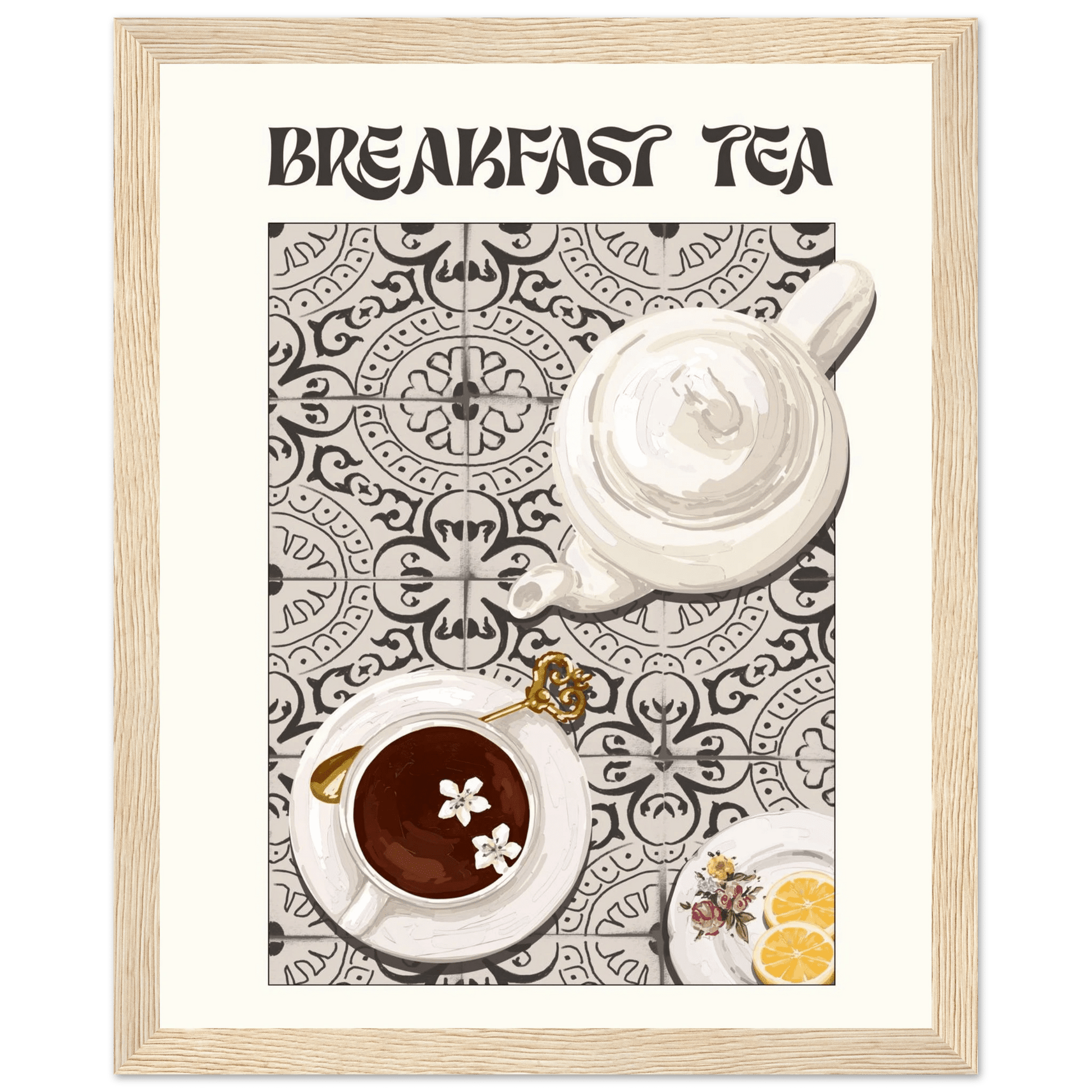 Breakfast Tea Poster – Cozy Kitchen Wall Art Print (Digital & Printed Options) - Evergreen Posters