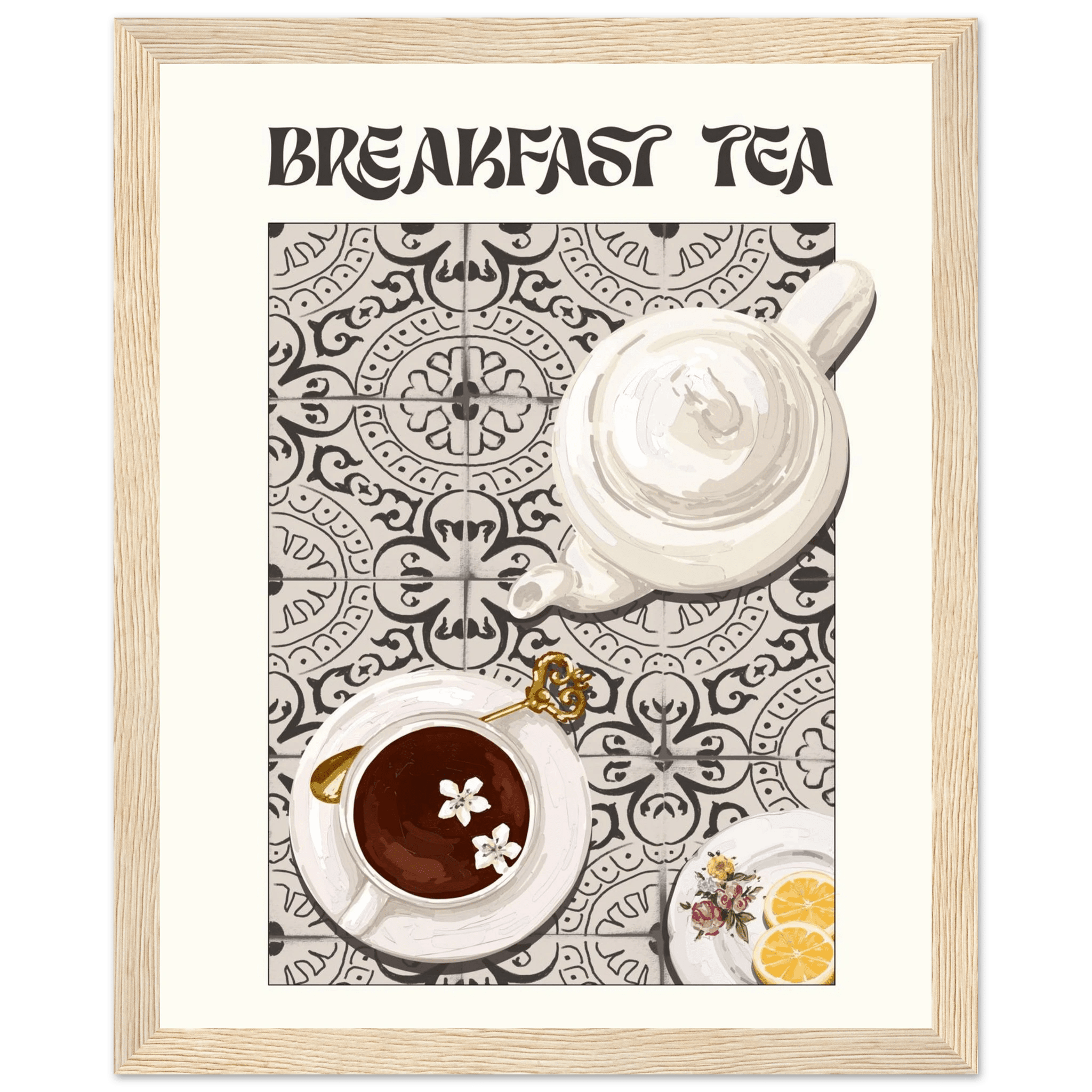 Breakfast Tea Poster – Cozy Kitchen Wall Art Print (Digital & Printed Options) - Evergreen Posters