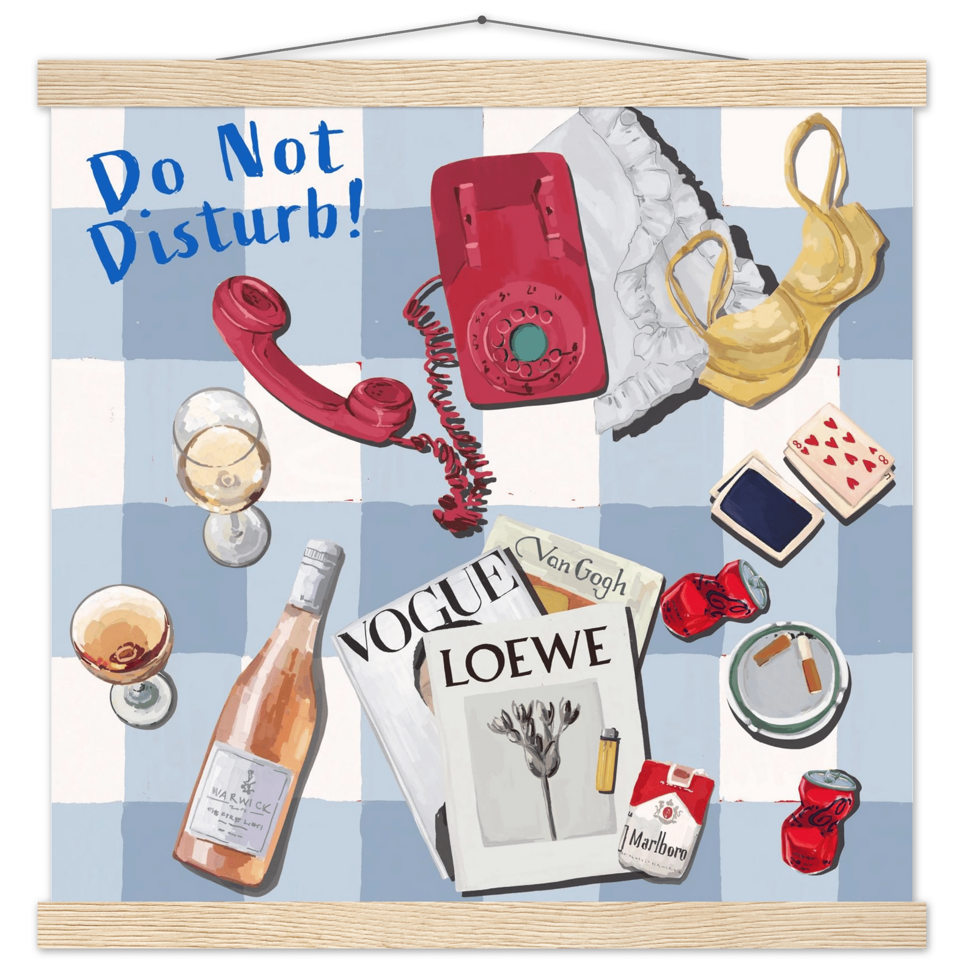 Do Not Disturb Poster | Dopamine Wall Art | Retro Bedroom Quote Print - Evergreen Posters - 35