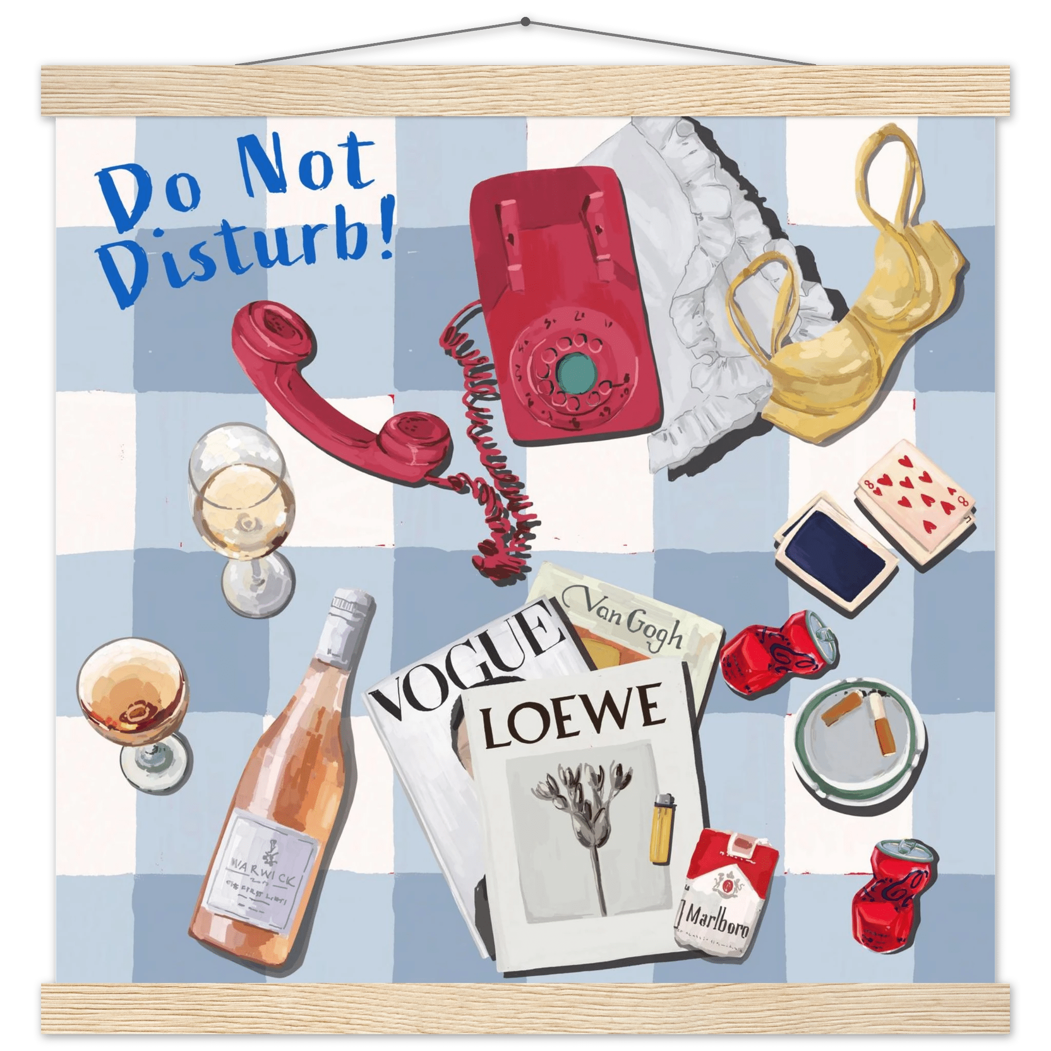 Do Not Disturb Poster | Dopamine Wall Art | Retro Bedroom Quote Print - Evergreen Posters - 35