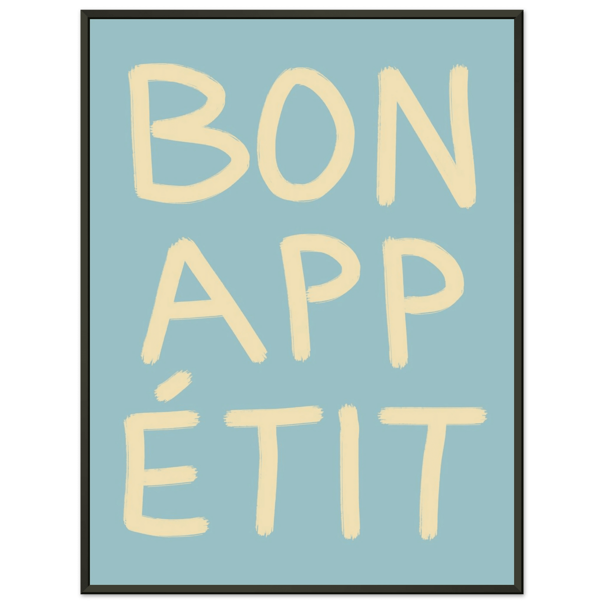 Bon Appétit Kitchen Poster | French Typography Wall Art | Retro Dining Room Print Decor - Evergreen Posters