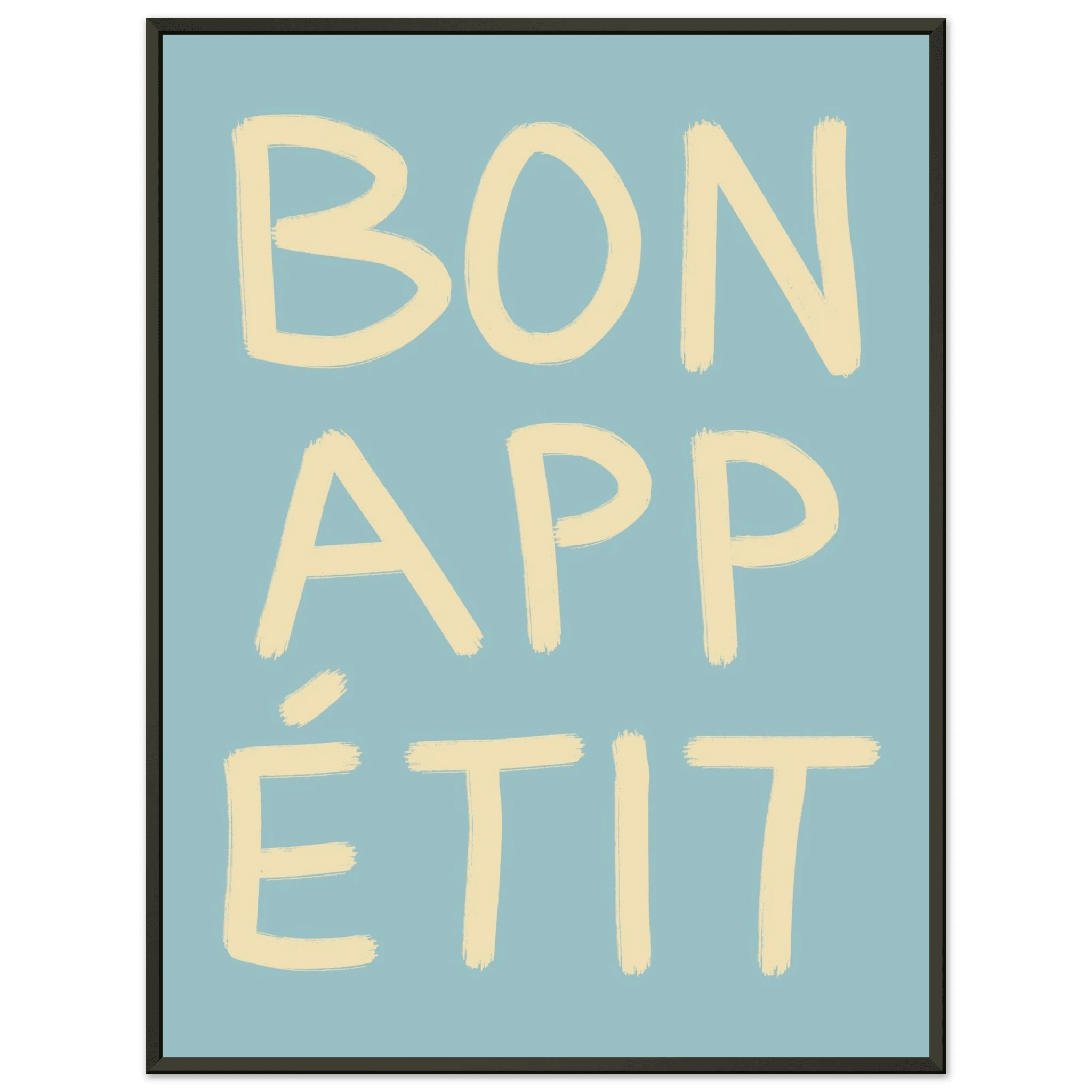 Bon Appétit Kitchen Poster | French Typography Wall Art | Retro Dining Room Print Decor - Evergreen Posters