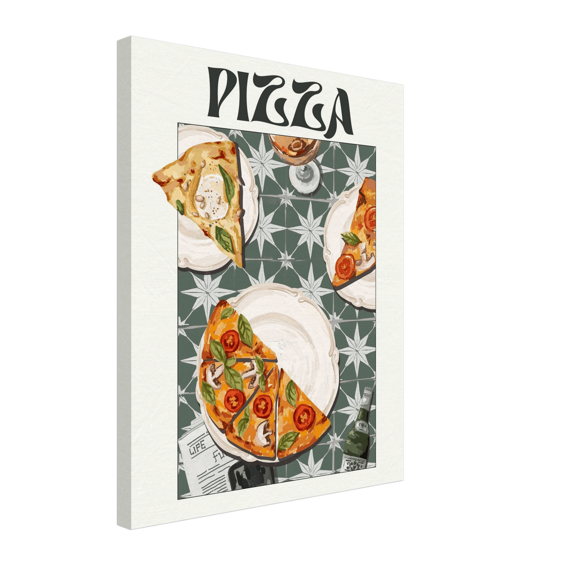 Pizza Poster – Playful Italian Kitchen Wall Art Print (Digital & Printed Options) - Evergreen Posters
