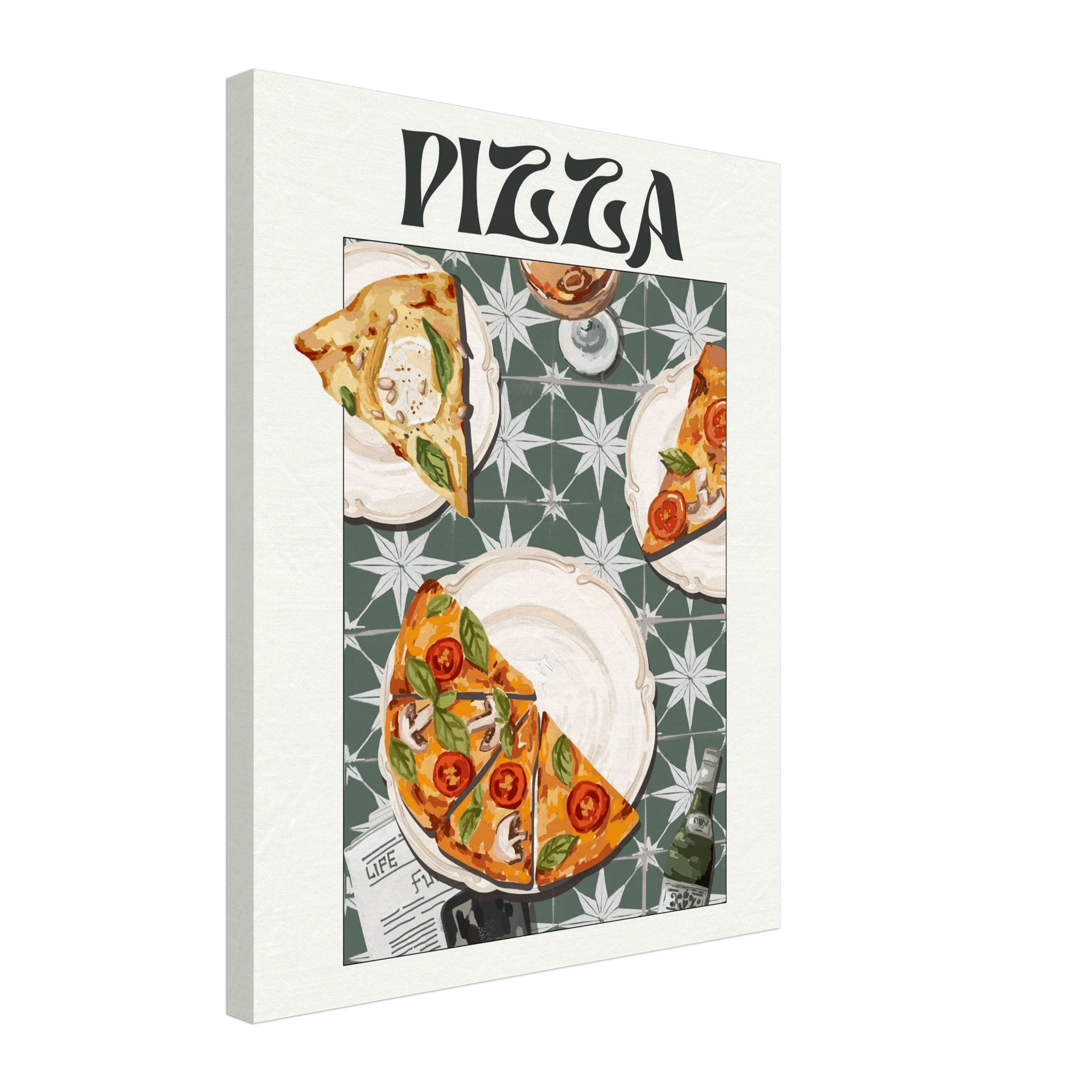 Pizza Poster – Playful Italian Kitchen Wall Art Print (Digital & Printed Options) - Evergreen Posters